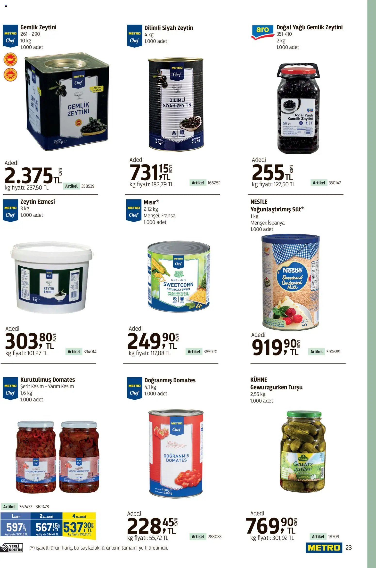 Metro - Kafeler & Pastaneler Kataloğu