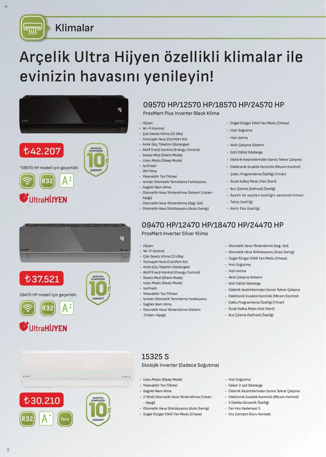 Arçelik İklimlendirme Kataloğu