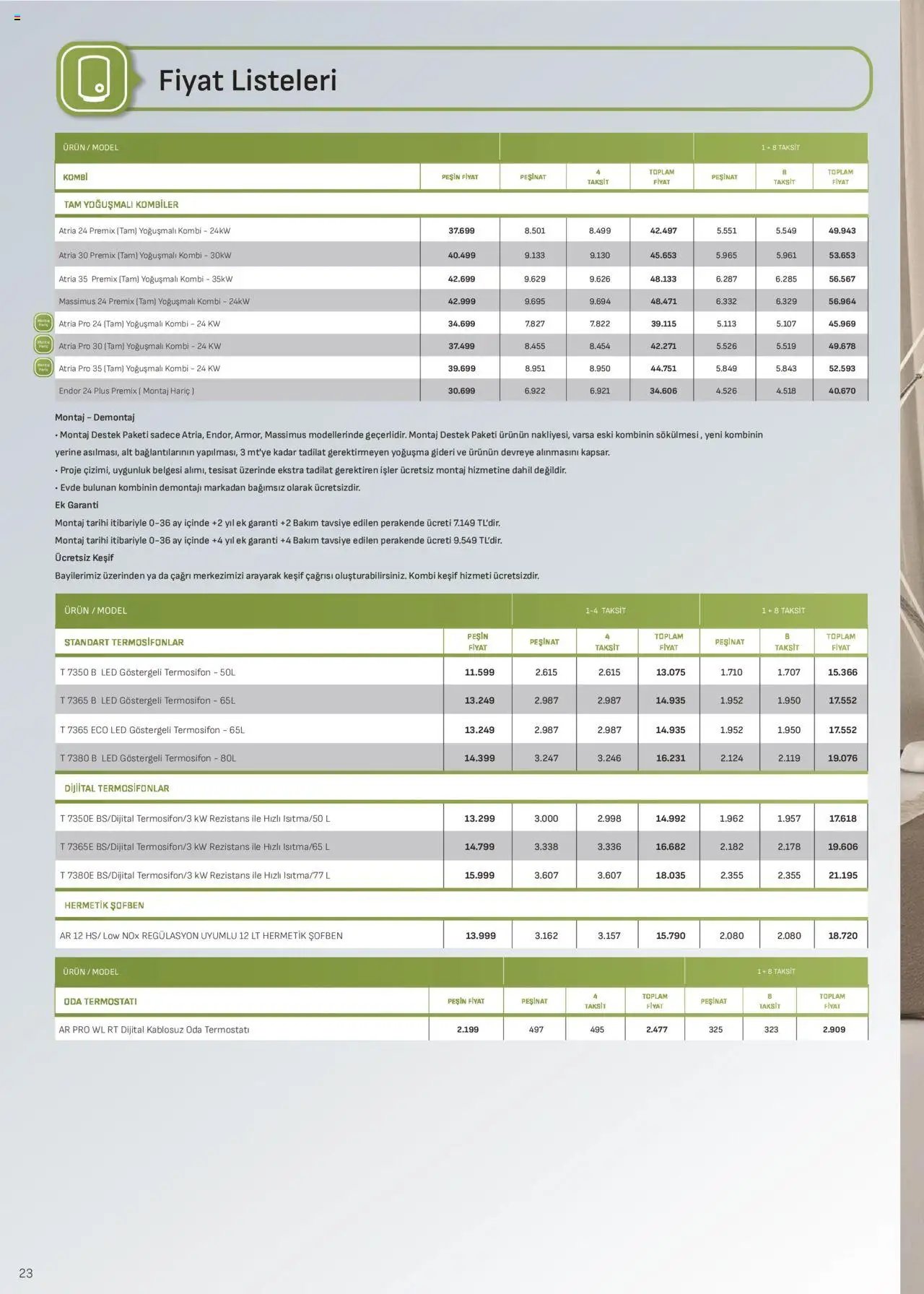 Arçelik İklimlendirme Kataloğu