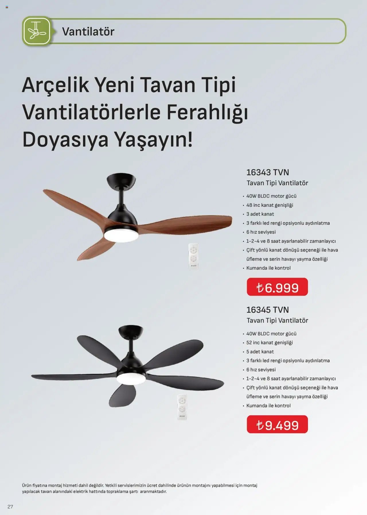 Arçelik İklimlendirme Kataloğu