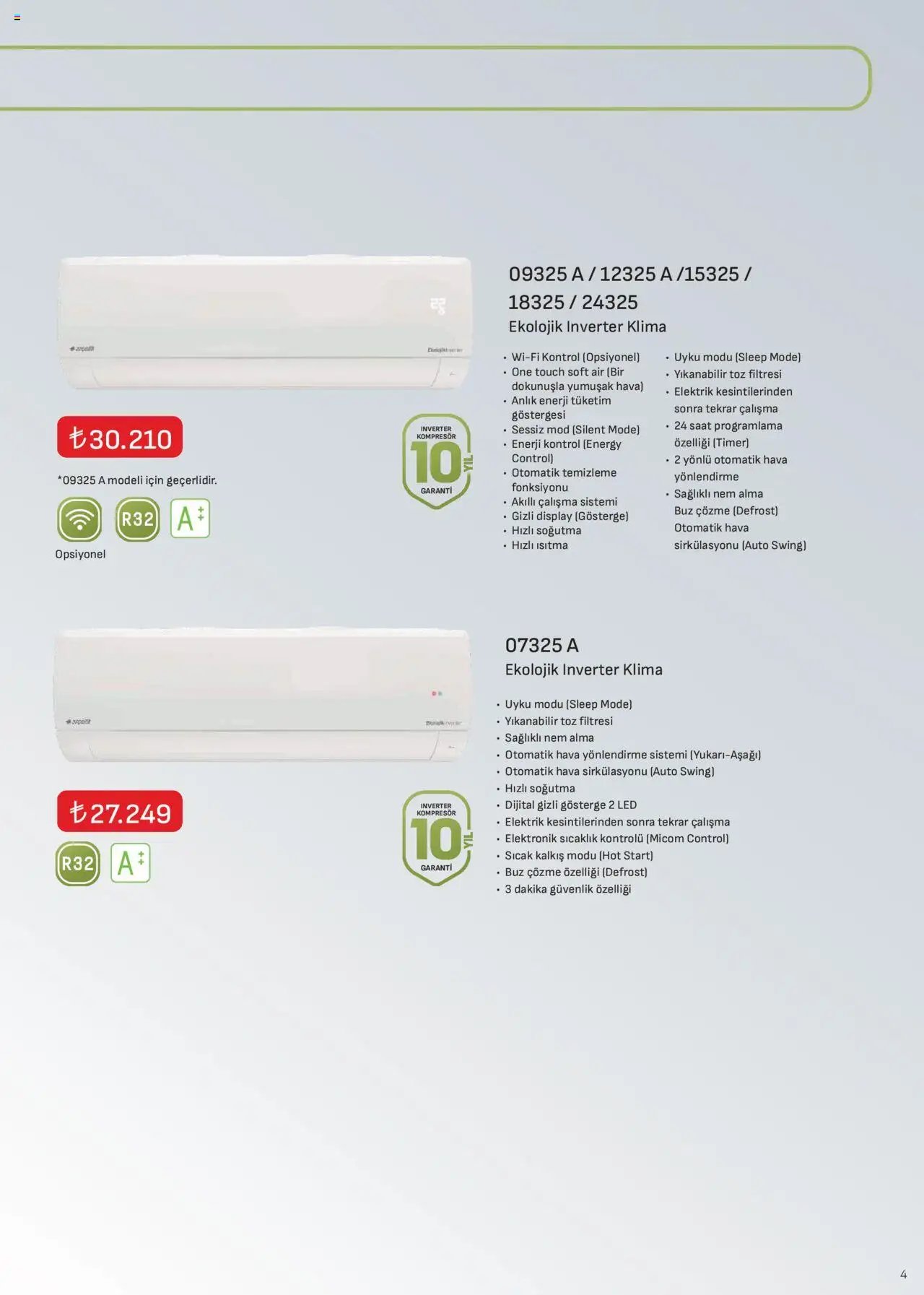 Arçelik İklimlendirme Kataloğu