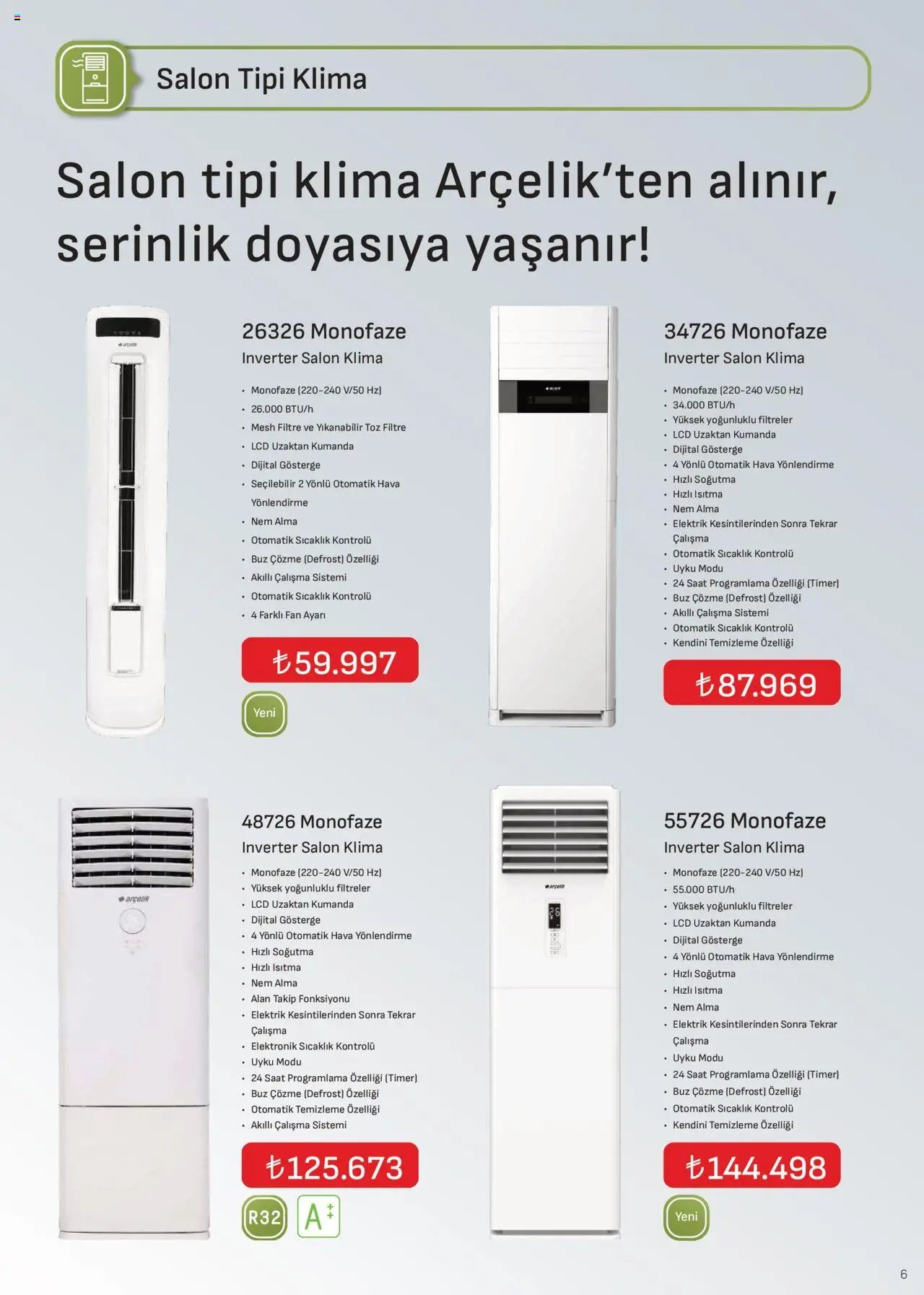 Arçelik İklimlendirme Kataloğu