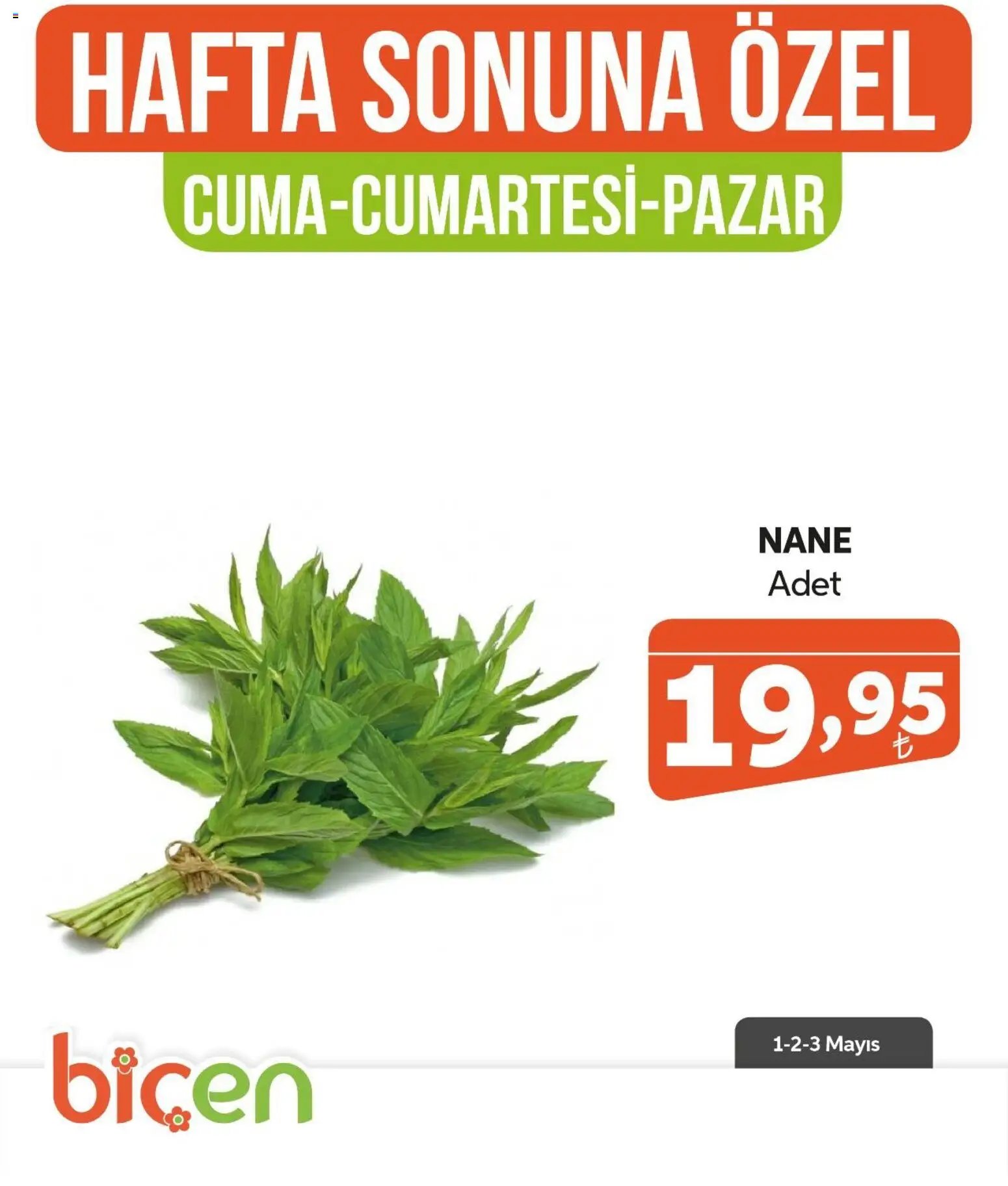 Biçen Market Hafta Sonuna Özel - Sebze İndirimi