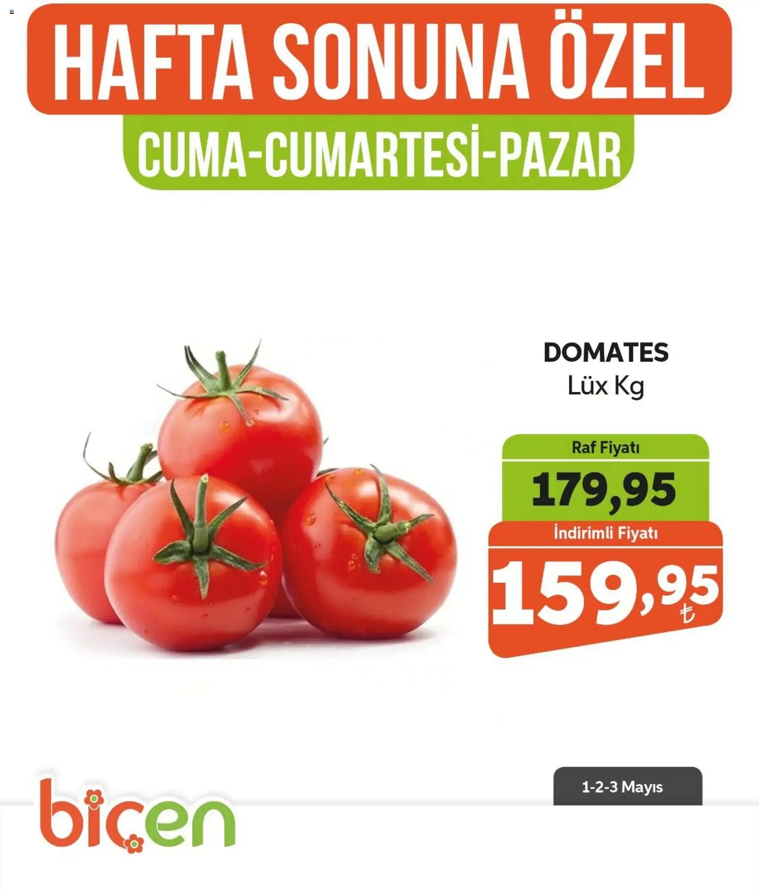 Biçen Market Hafta Sonuna Özel - Sebze İndirimi