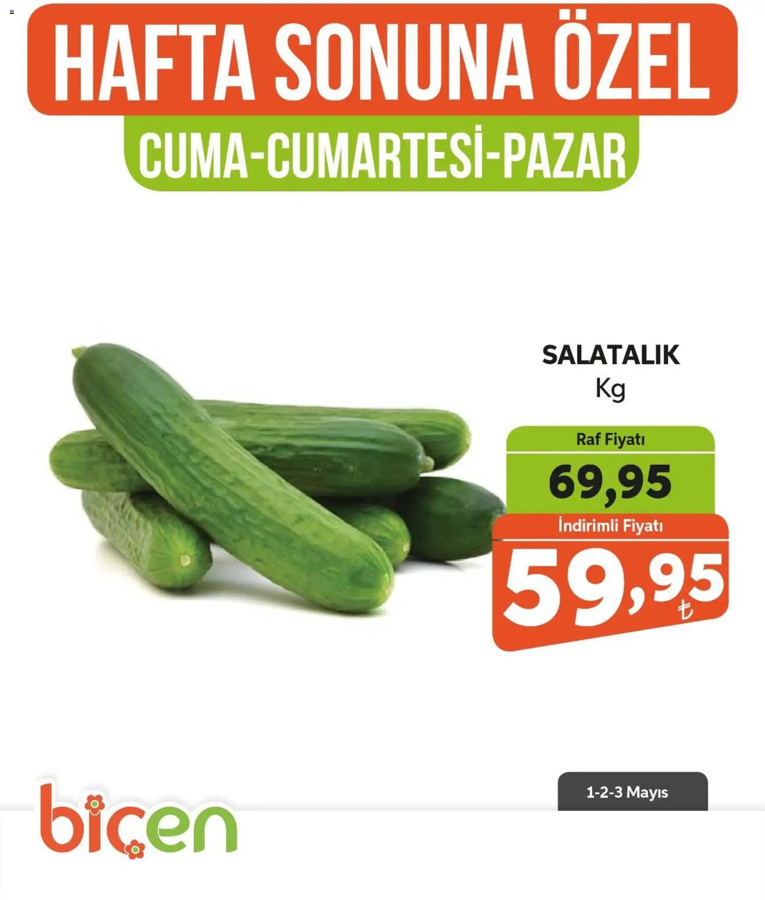 Biçen Market Hafta Sonuna Özel - Sebze İndirimi