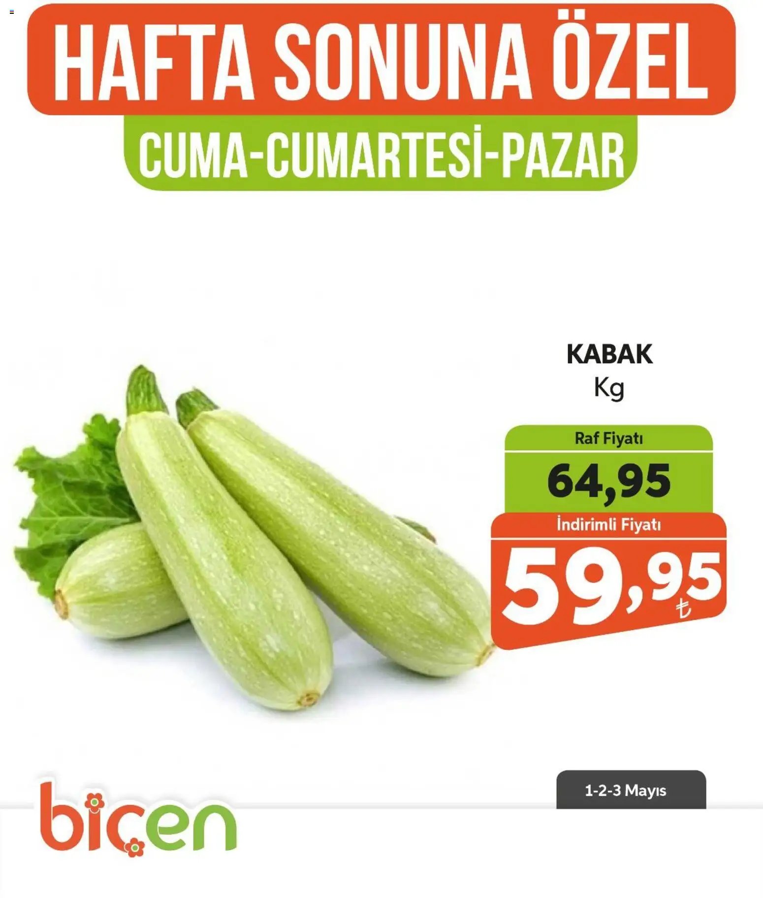 Biçen Market Hafta Sonuna Özel - Sebze İndirimi