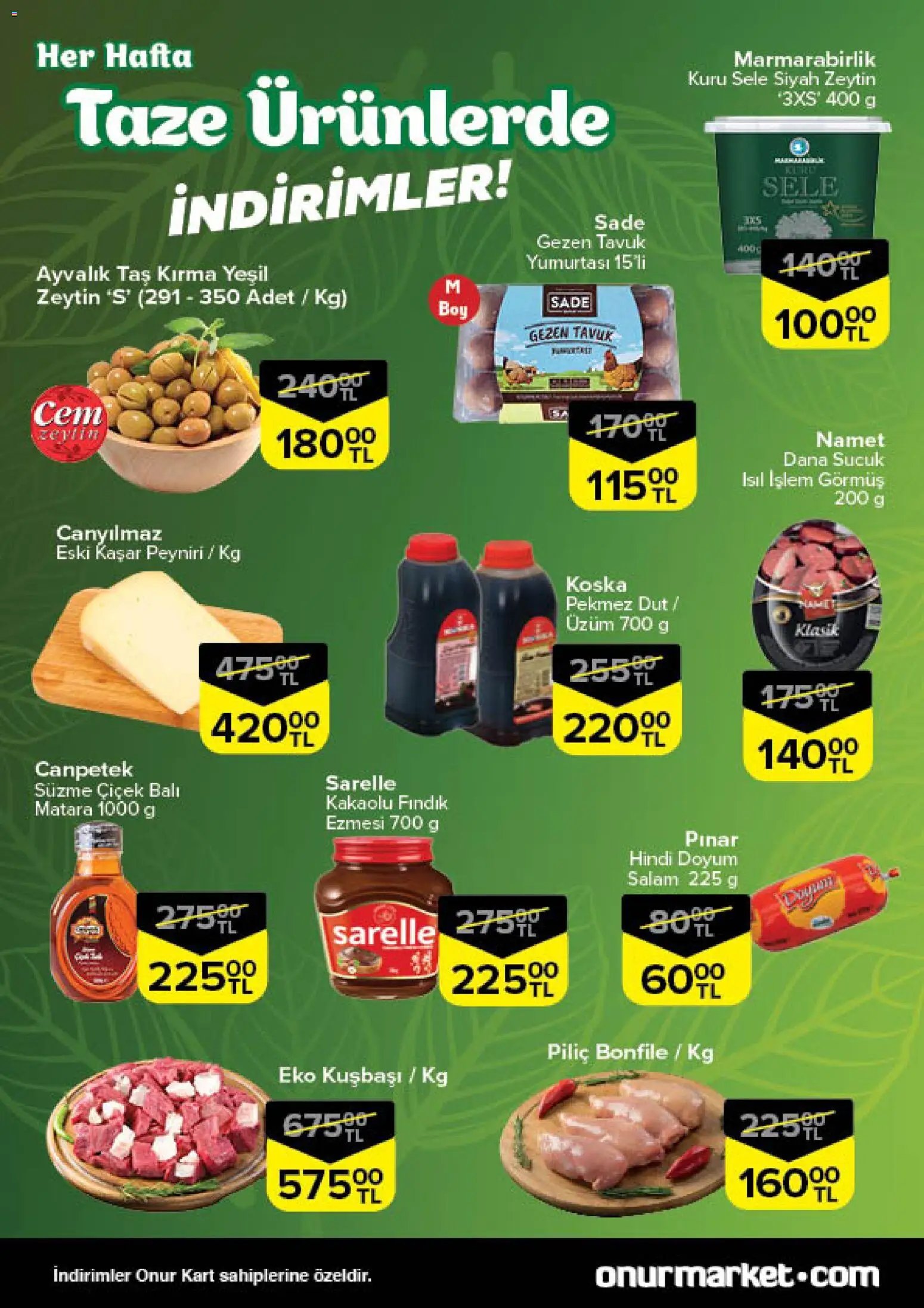 Onur Market Taze Ürünlerde İndirimler - Trakya