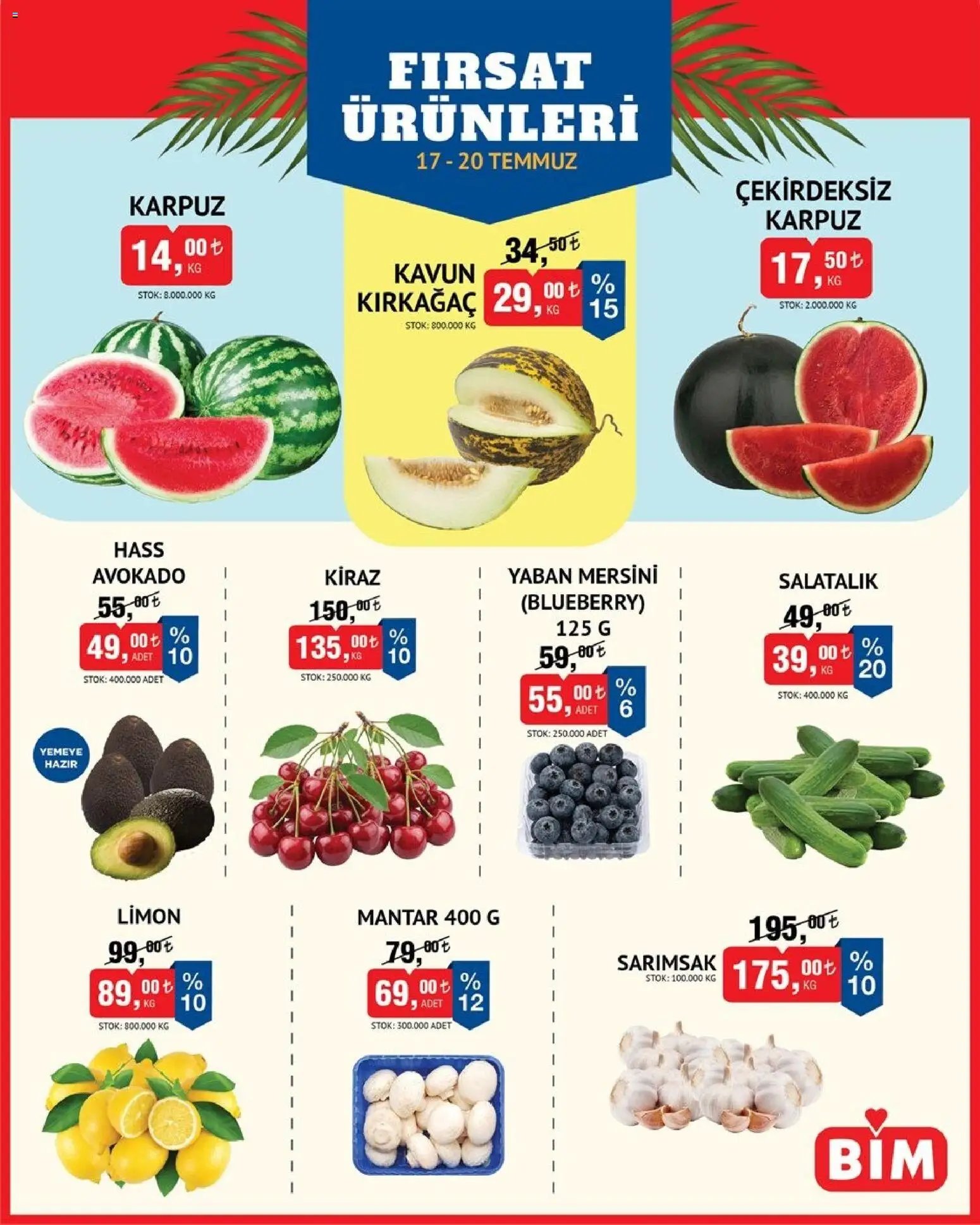 BİM - Meyve Sebze, İndirim
