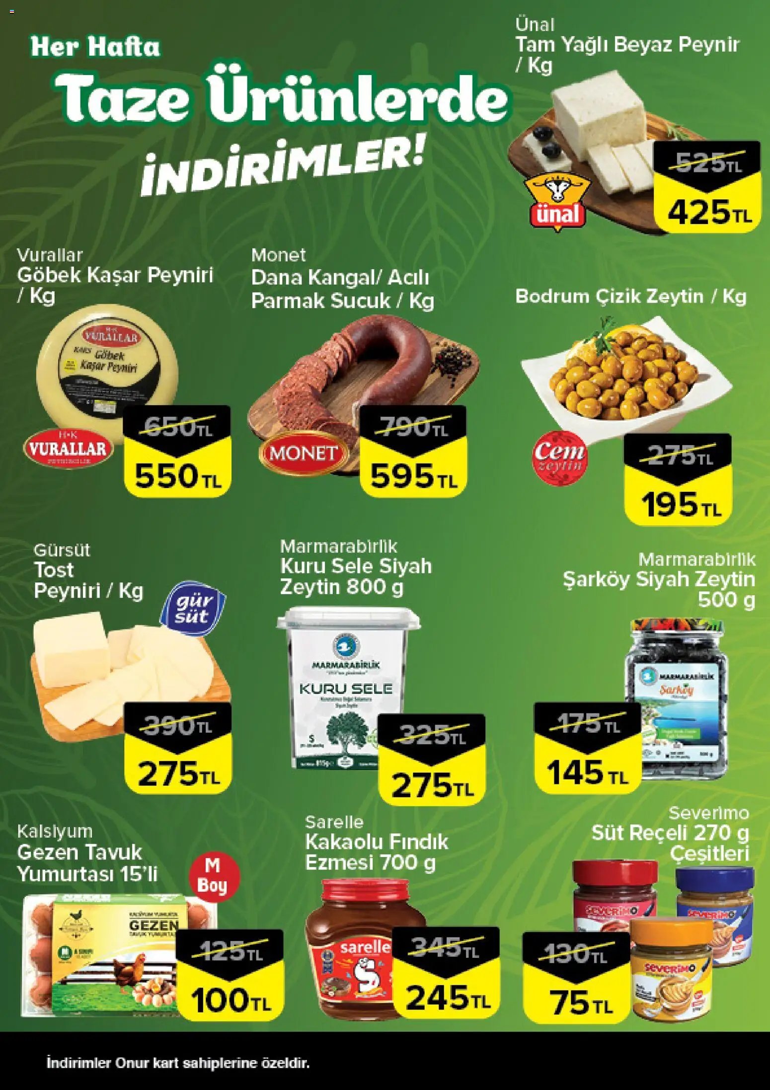 Onur Market - Taze Ürünlerde İndirimler