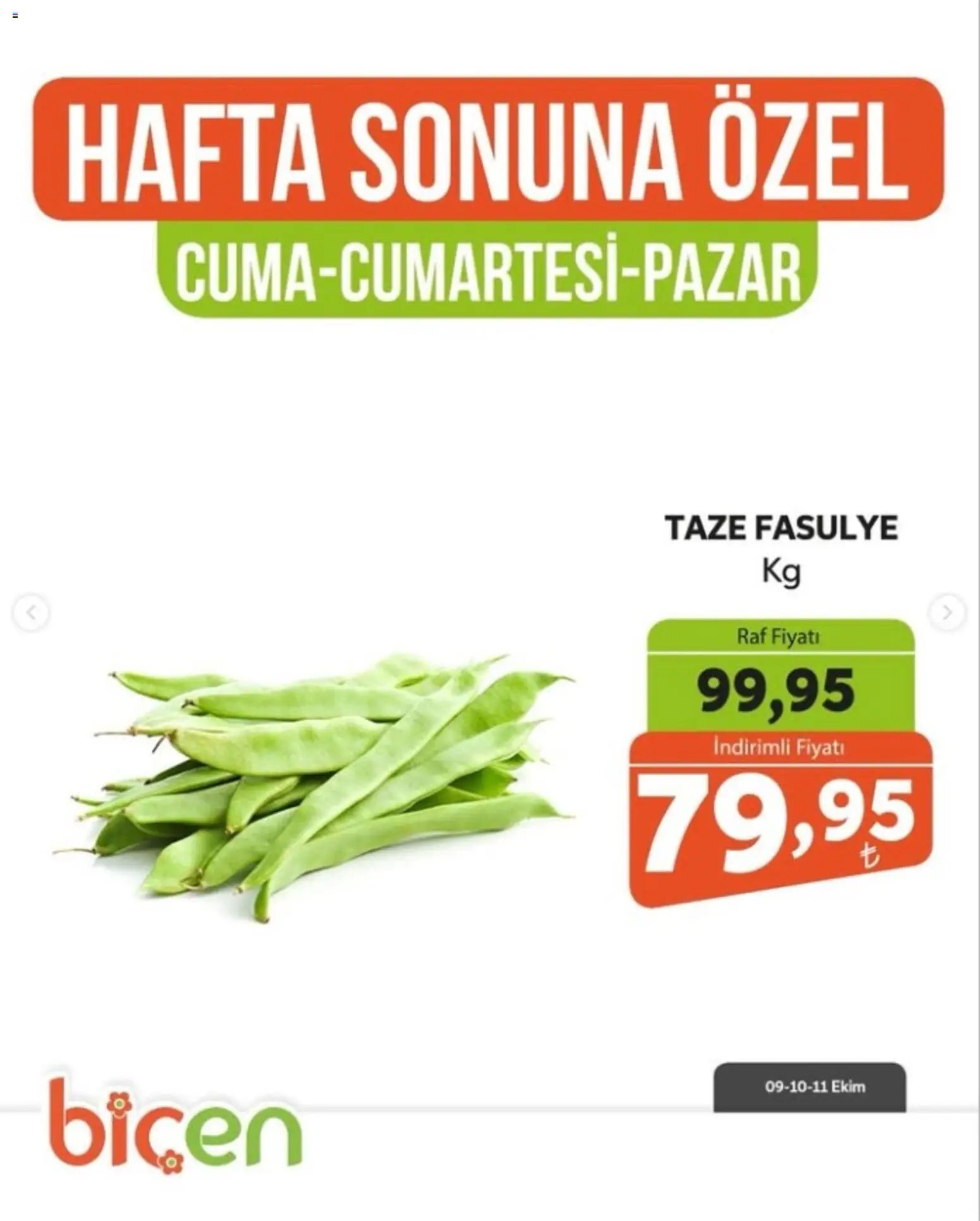 Biçen Market - Hafta Sonuna Özel - Sebze İndirimi