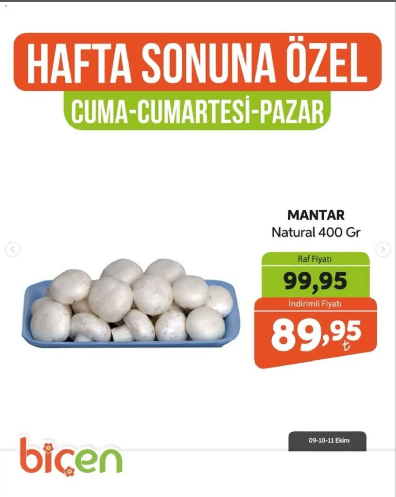 Biçen Market - Hafta Sonuna Özel - Sebze İndirimi