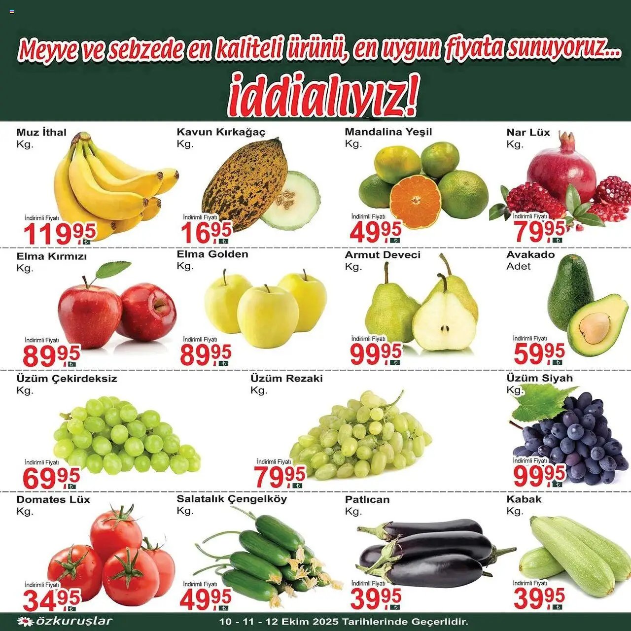 Özkuruşlar Sebze ve meyve