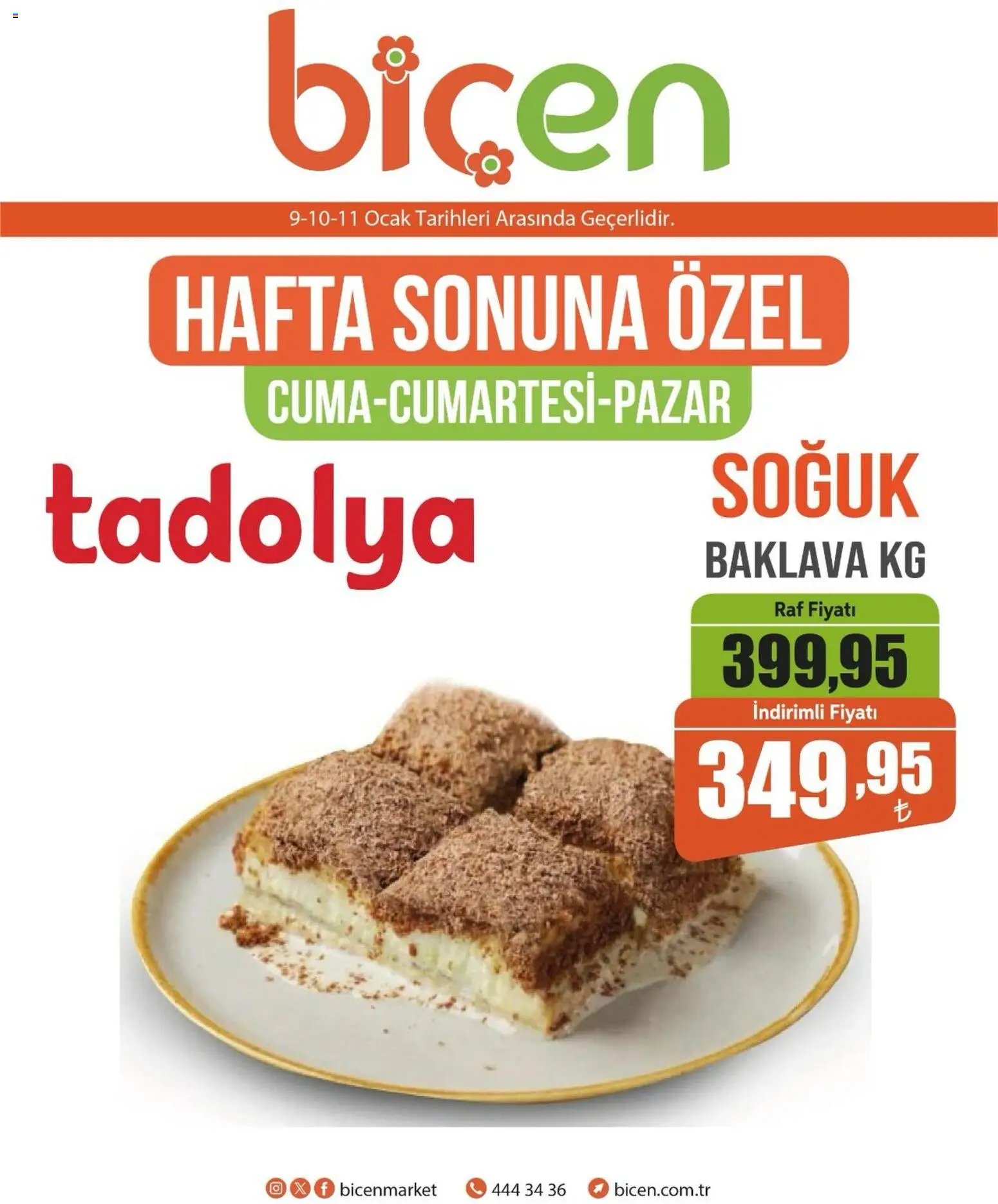 Biçen Market İndirim Baklava