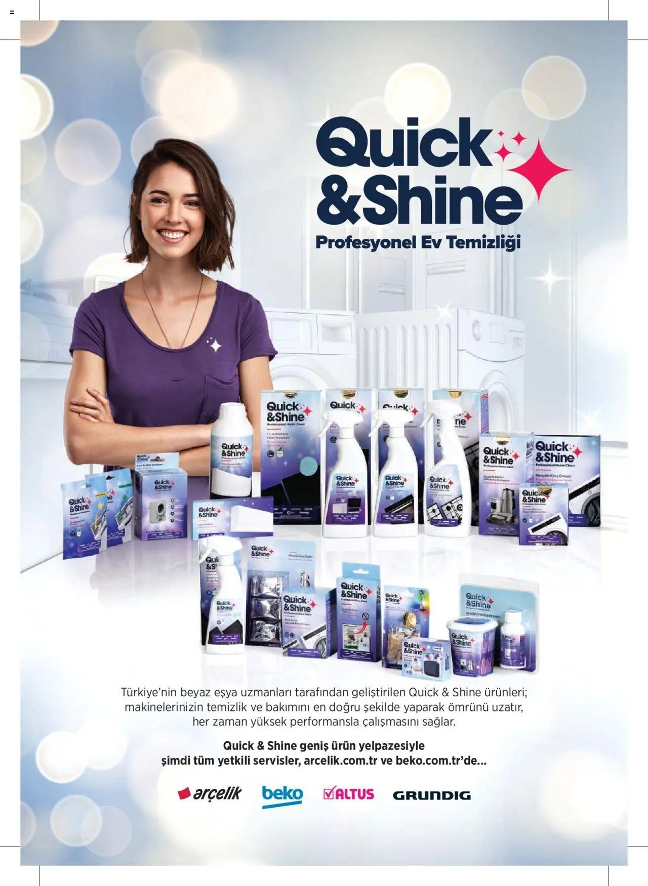 Arçelik - Quick and Shine Temizlik ve Bakım Ürünleri