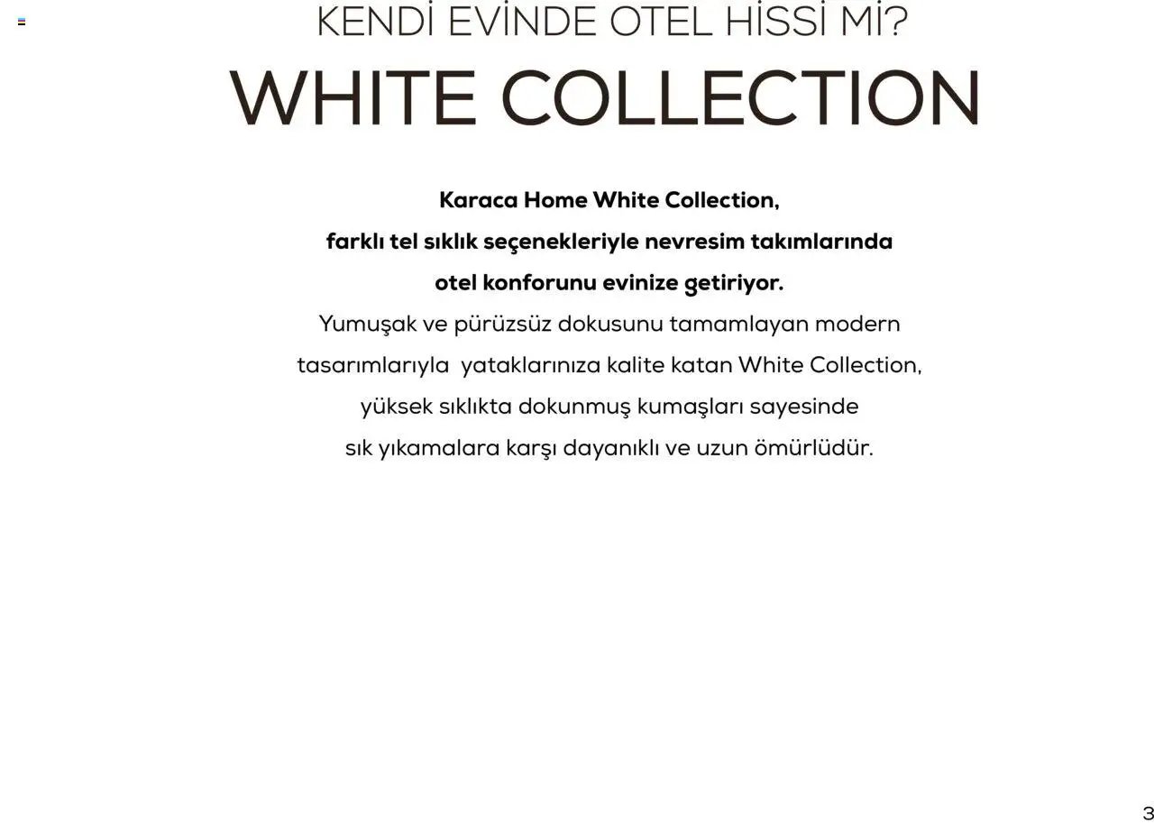 Karaca Home White Collection Sonbahar - Kış 2025/2026