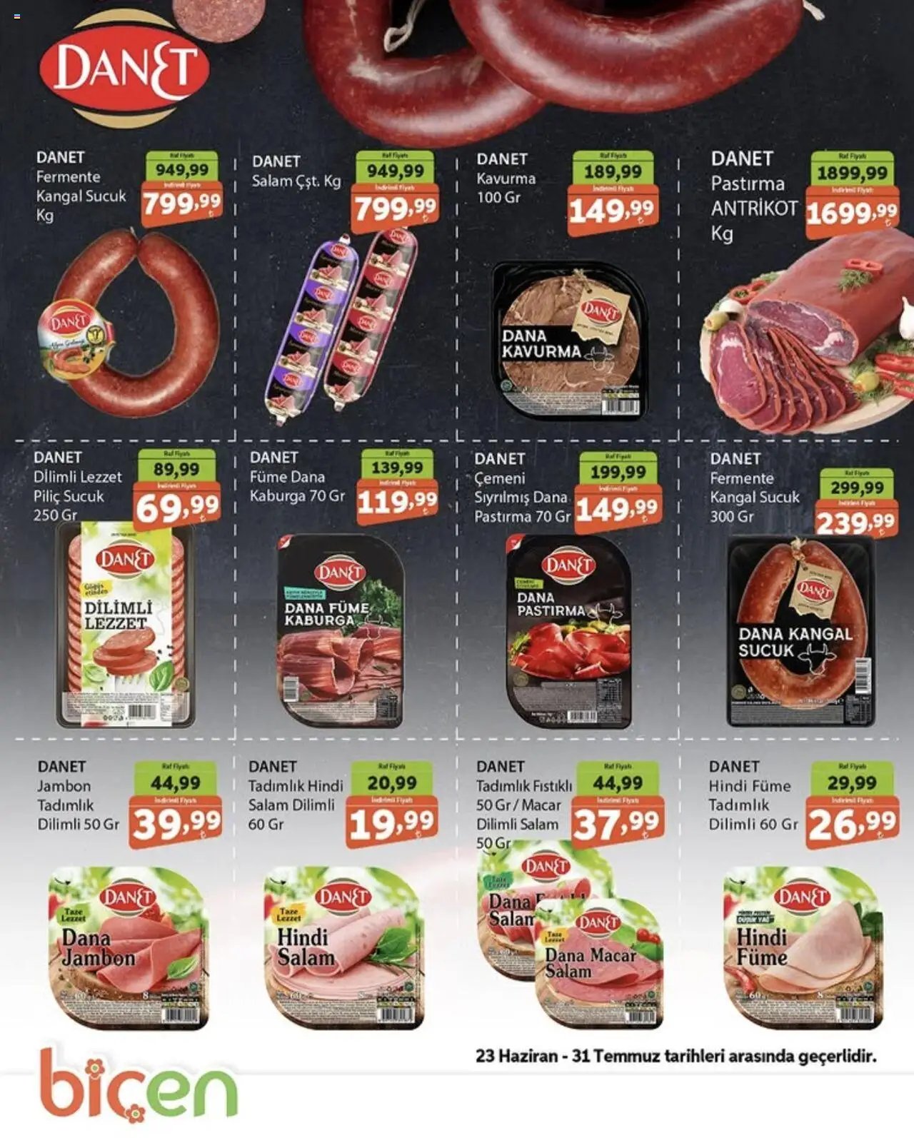 Biçen Market  Danet Ürünleri 