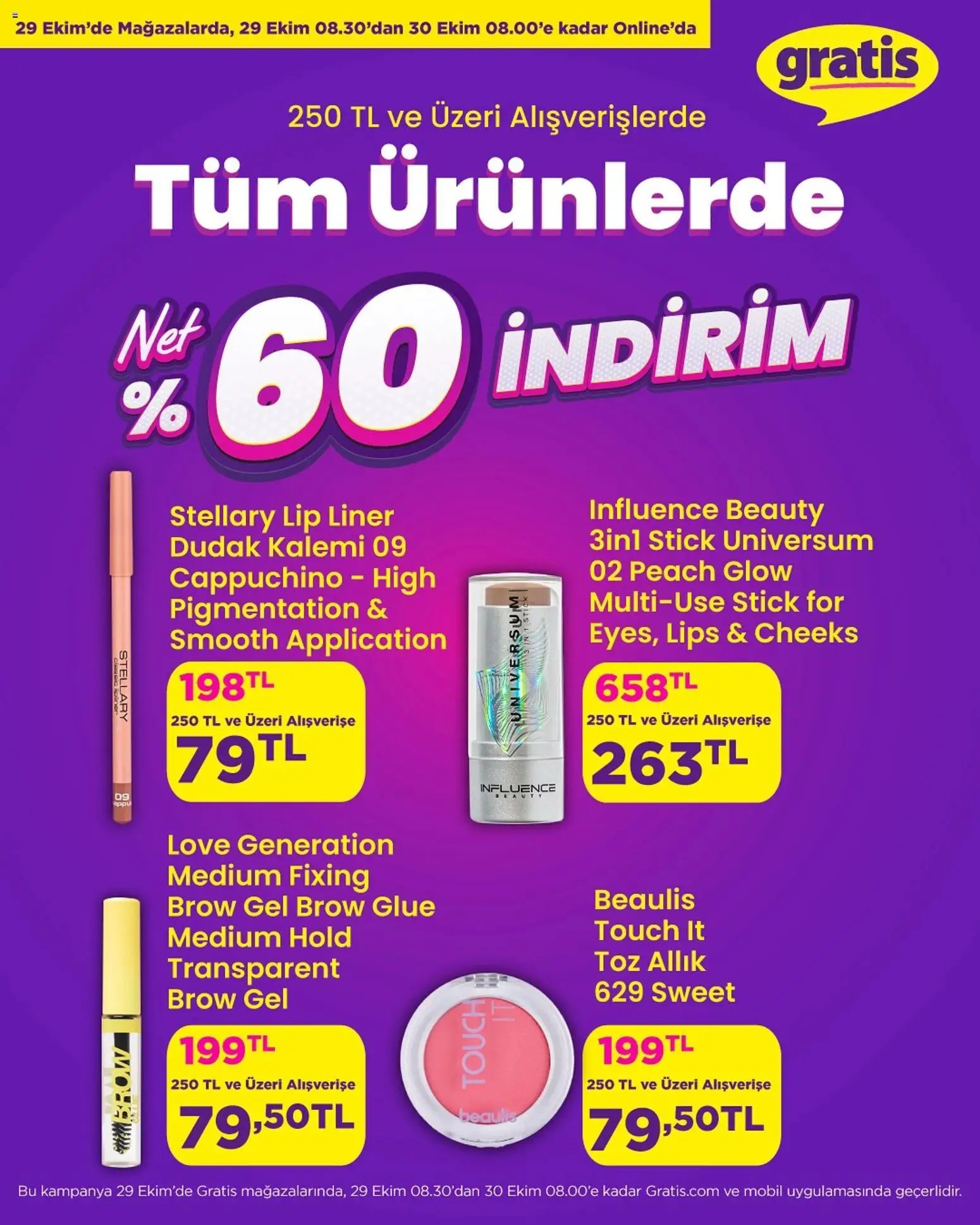 Gratis Tüm Ürünlerde NET %60 İNDİRİM 