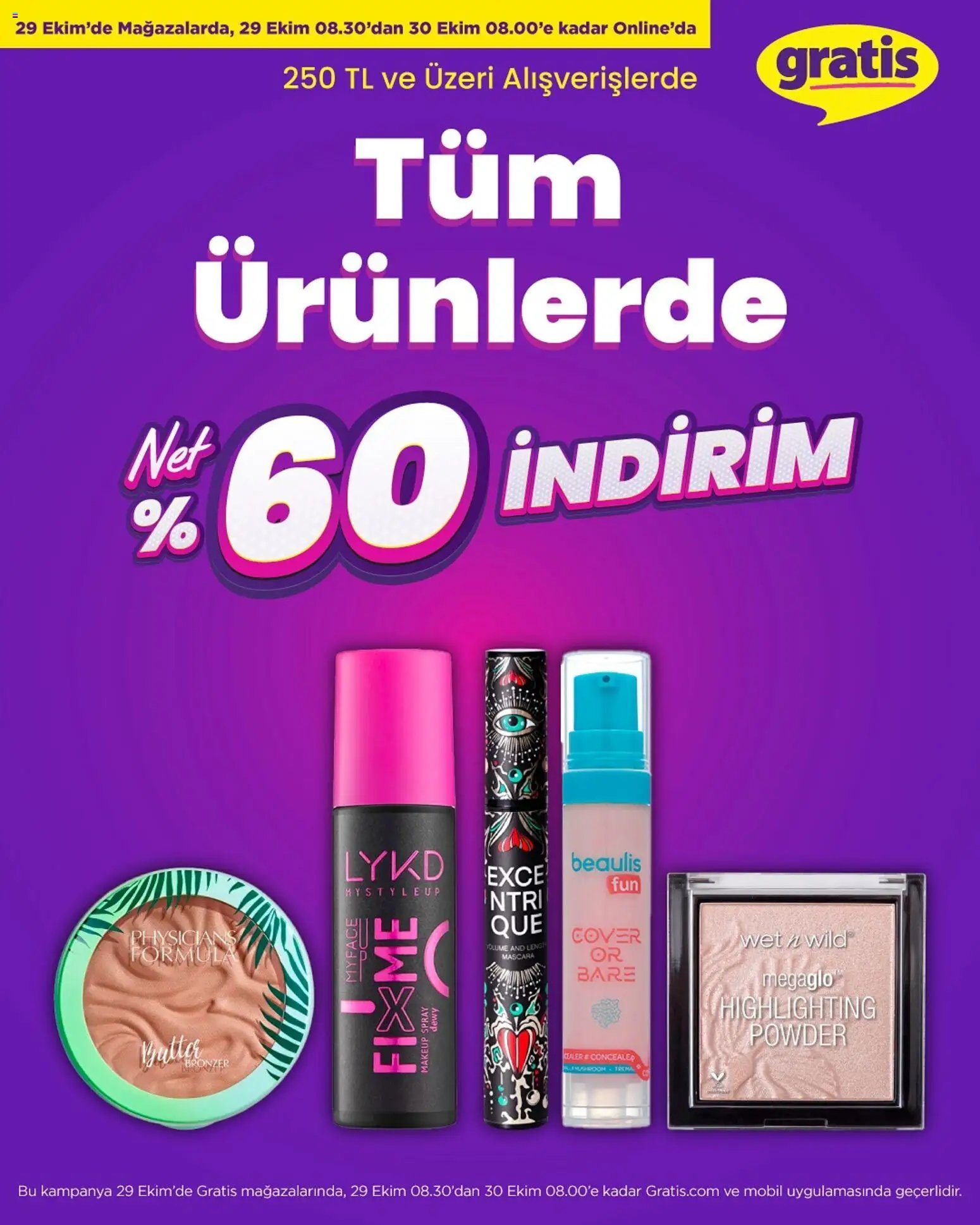 Gratis Tüm Ürünlerde NET %60 İNDİRİM 