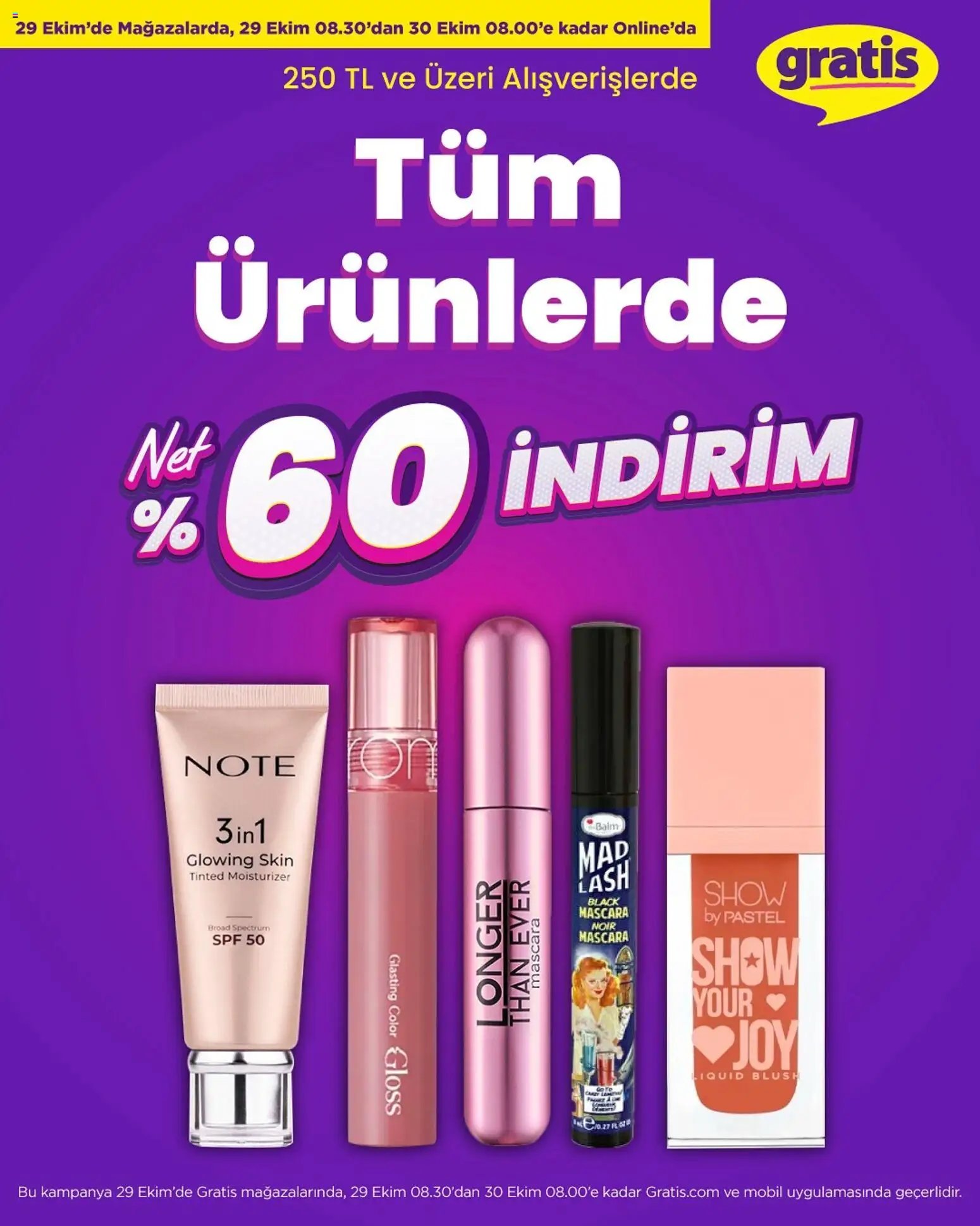 Gratis Tüm Ürünlerde NET %60 İNDİRİM 