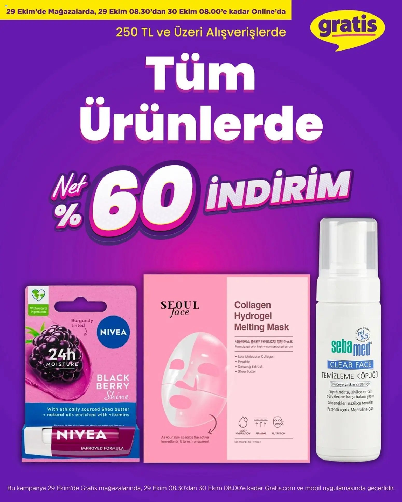 Gratis Tüm Ürünlerde NET %60 İNDİRİM 
