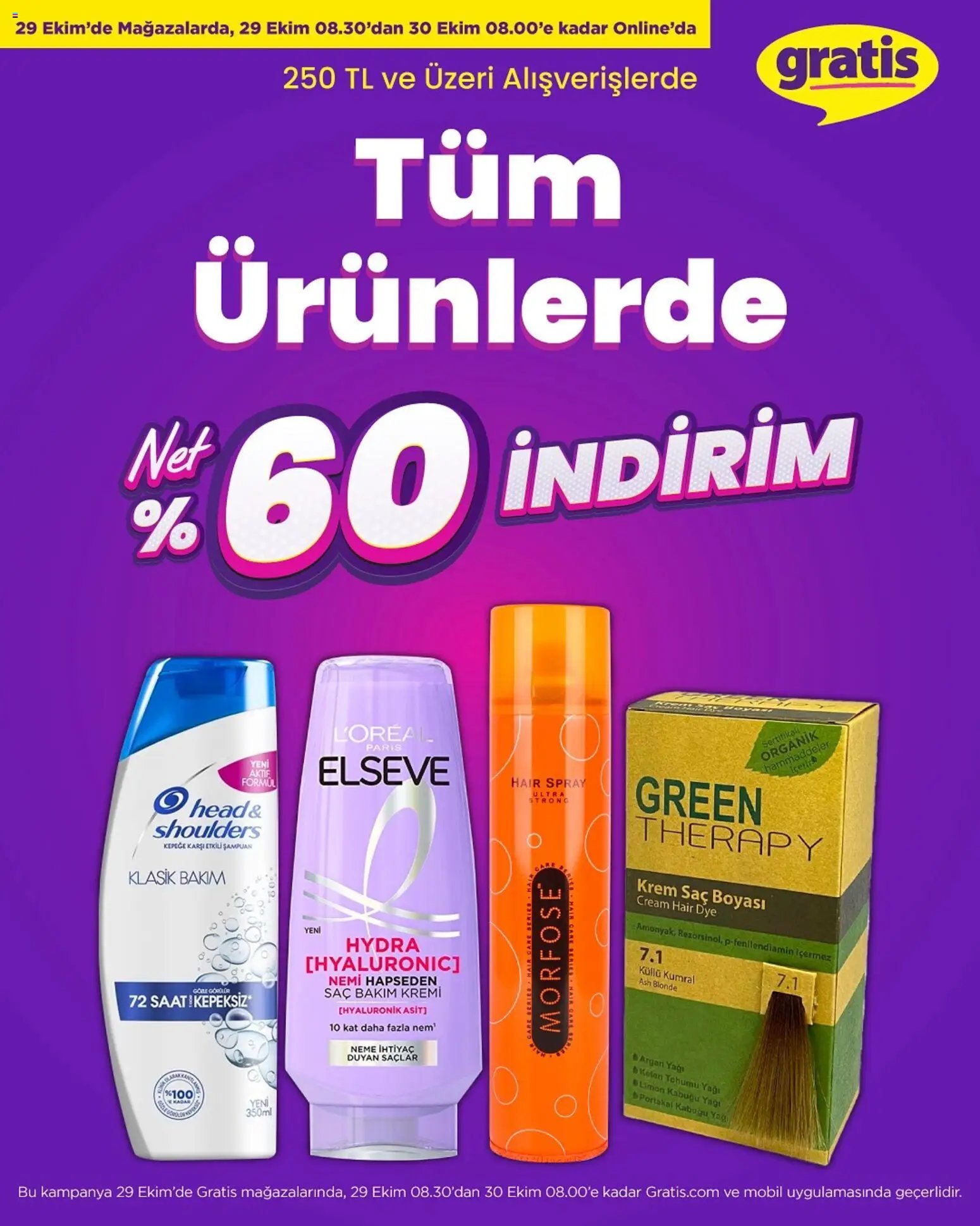 Gratis Tüm Ürünlerde NET %60 İNDİRİM 