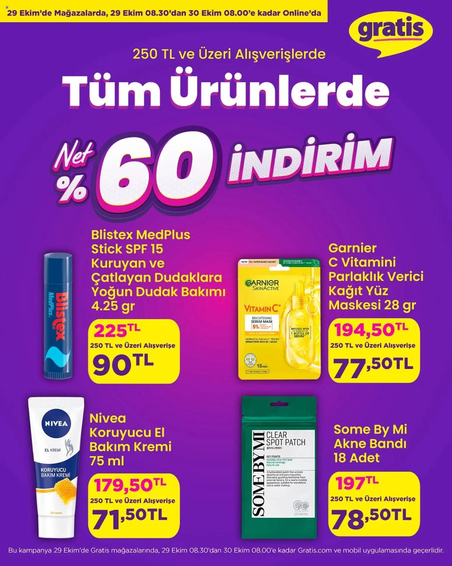 Gratis Tüm Ürünlerde NET %60 İNDİRİM 