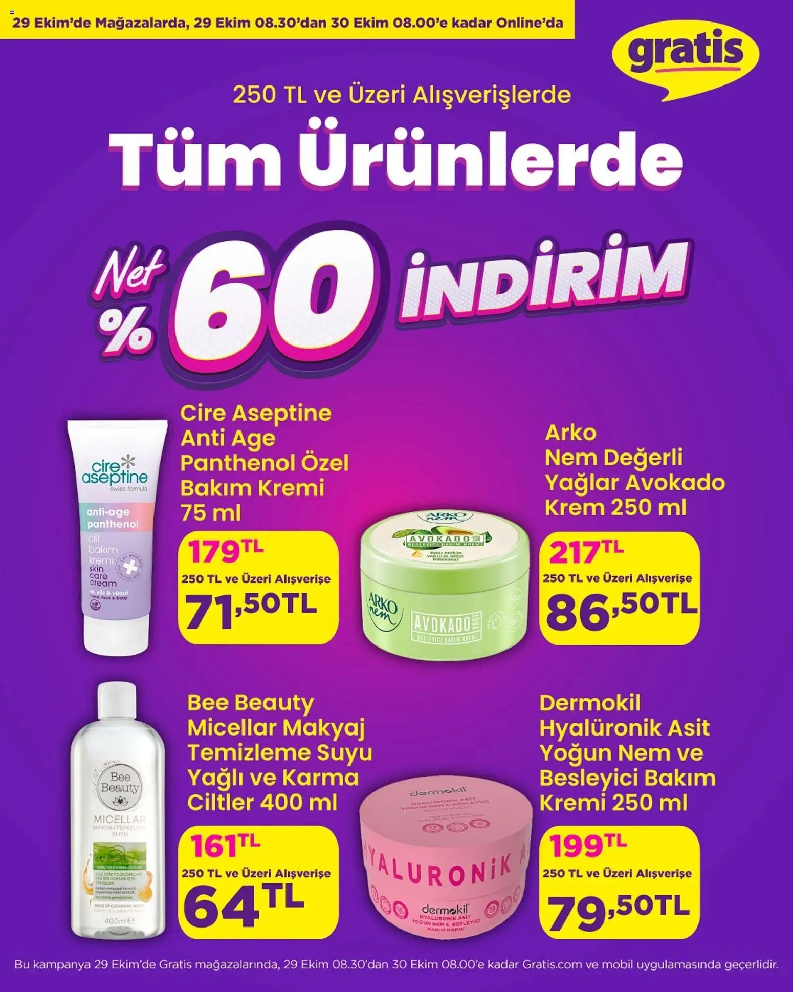 Gratis Tüm Ürünlerde NET %60 İNDİRİM 