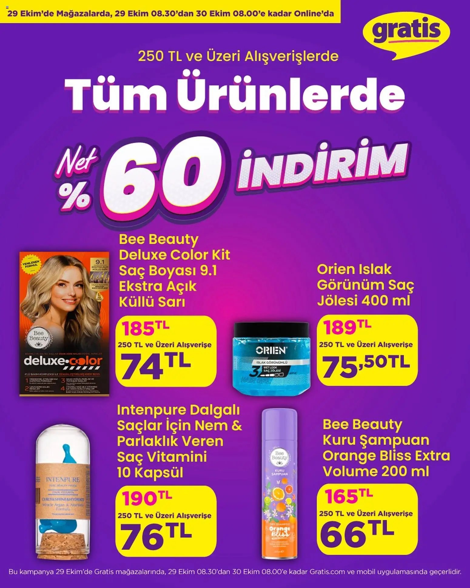 Gratis Tüm Ürünlerde NET %60 İNDİRİM 