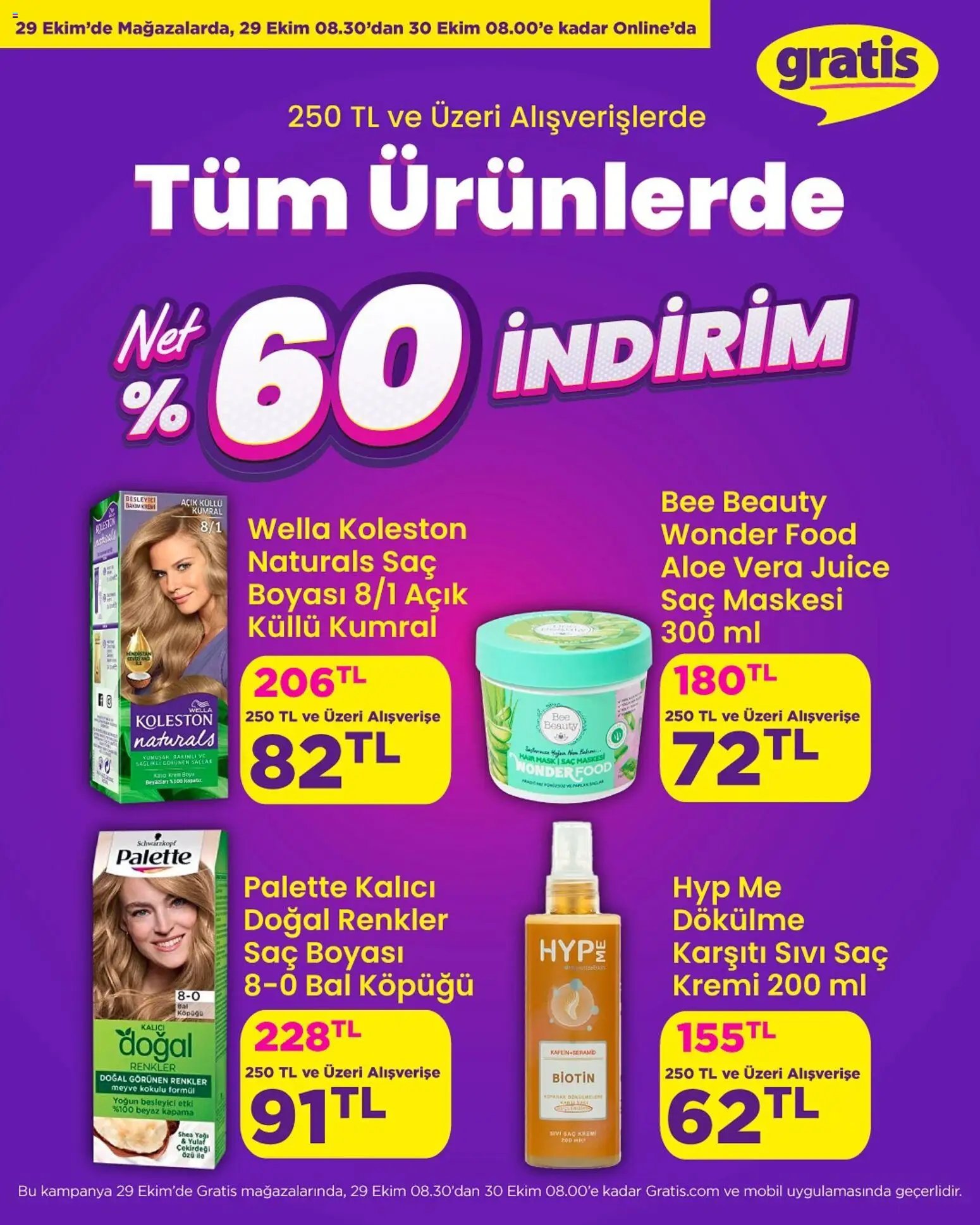 Gratis Tüm Ürünlerde NET %60 İNDİRİM 