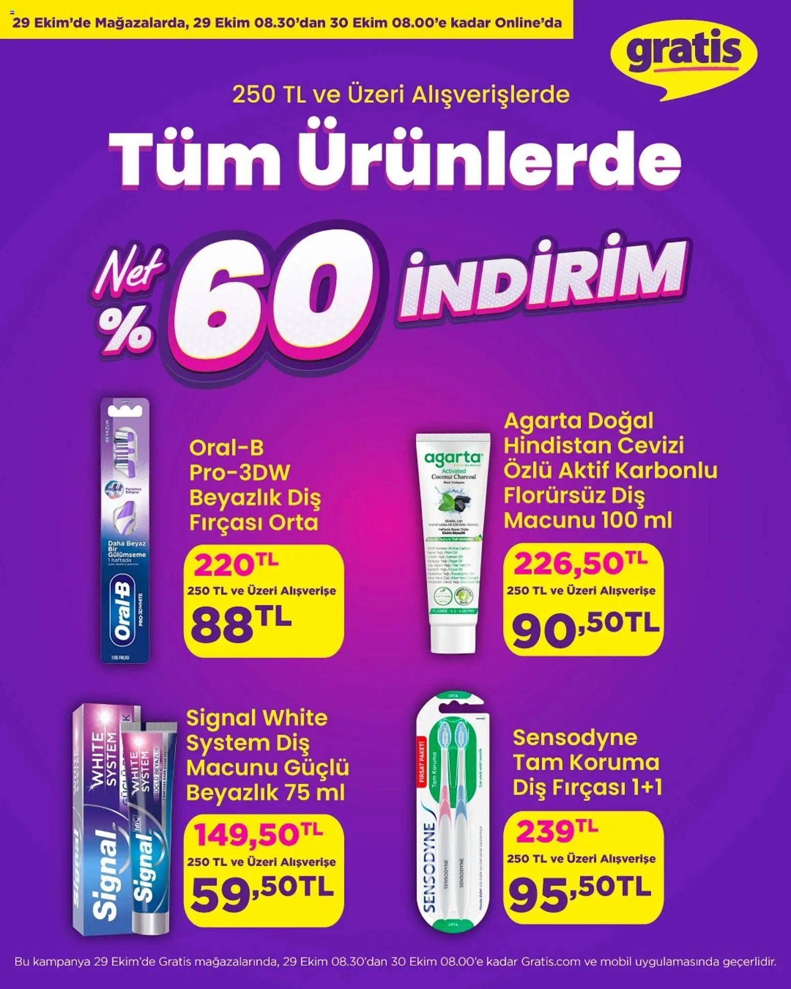 Gratis Tüm Ürünlerde NET %60 İNDİRİM 