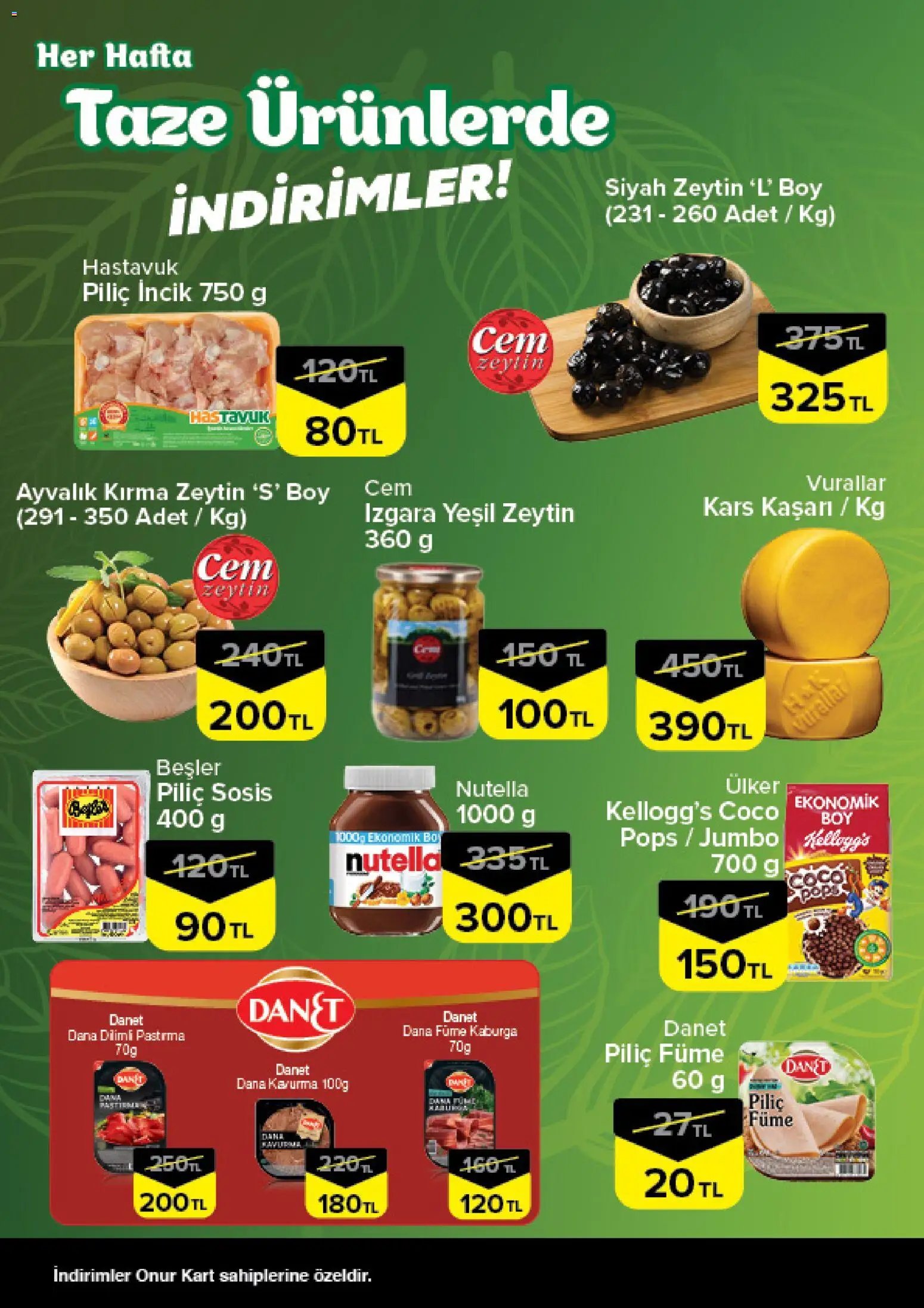 Onur Market Taze Ürünlerde İndirimler - Bursa