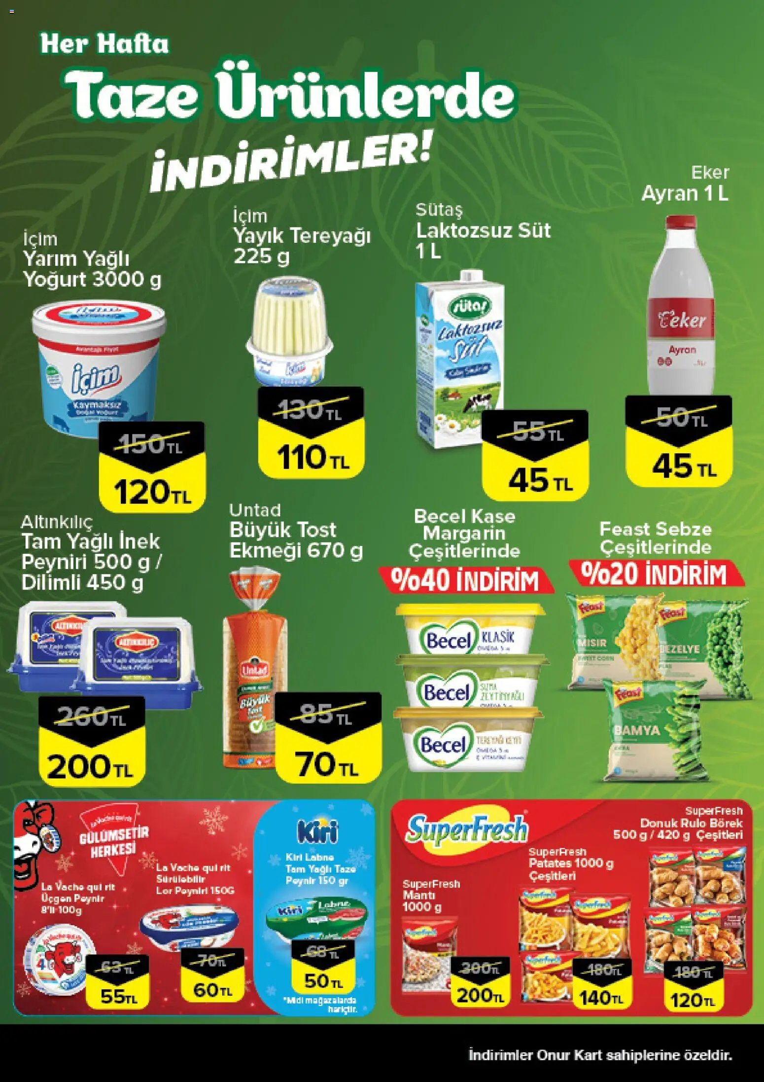 Onur Market Taze Ürünlerde İndirimler - Bursa