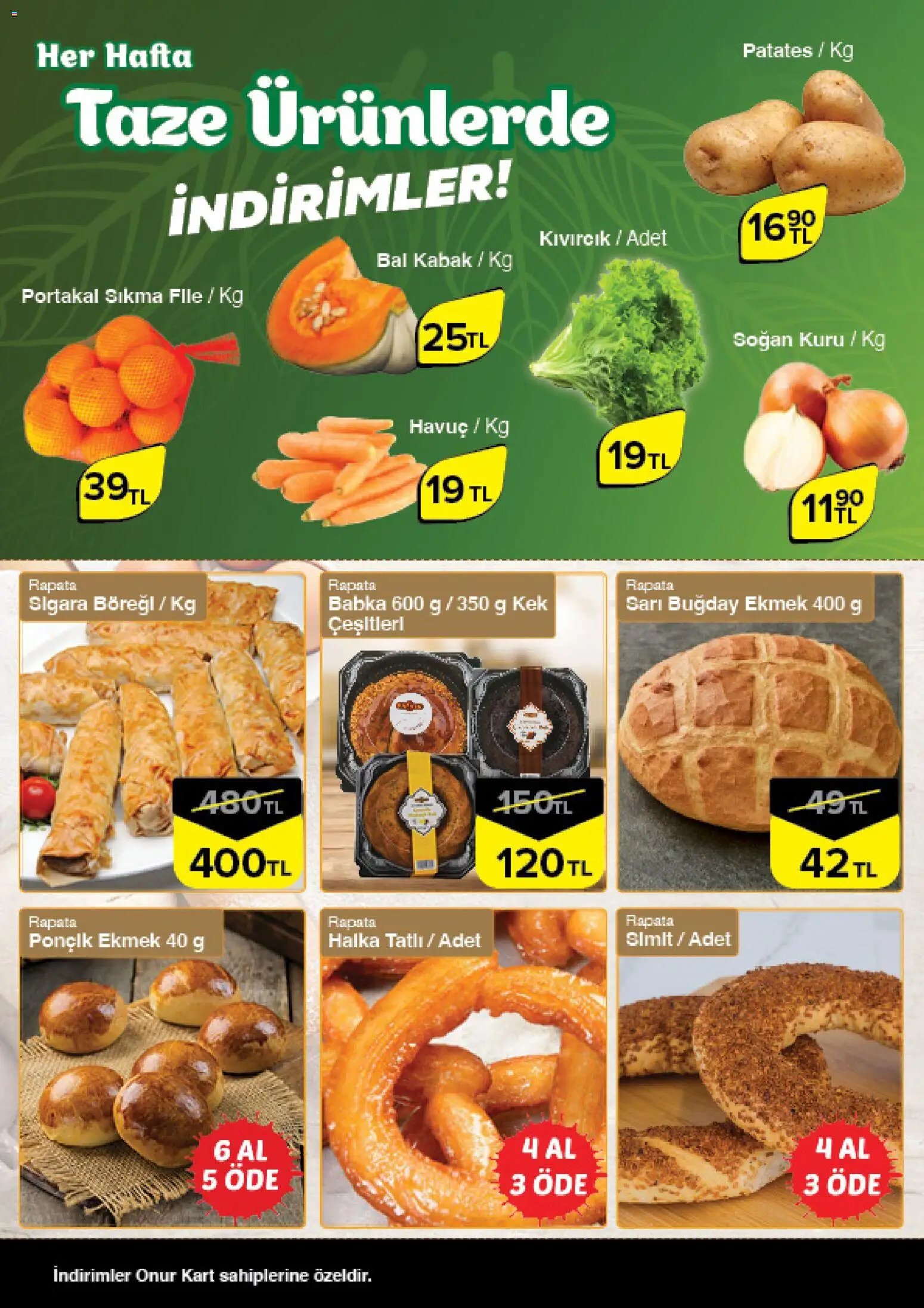 Onur Market Taze Ürünlerde İndirimler - Bursa