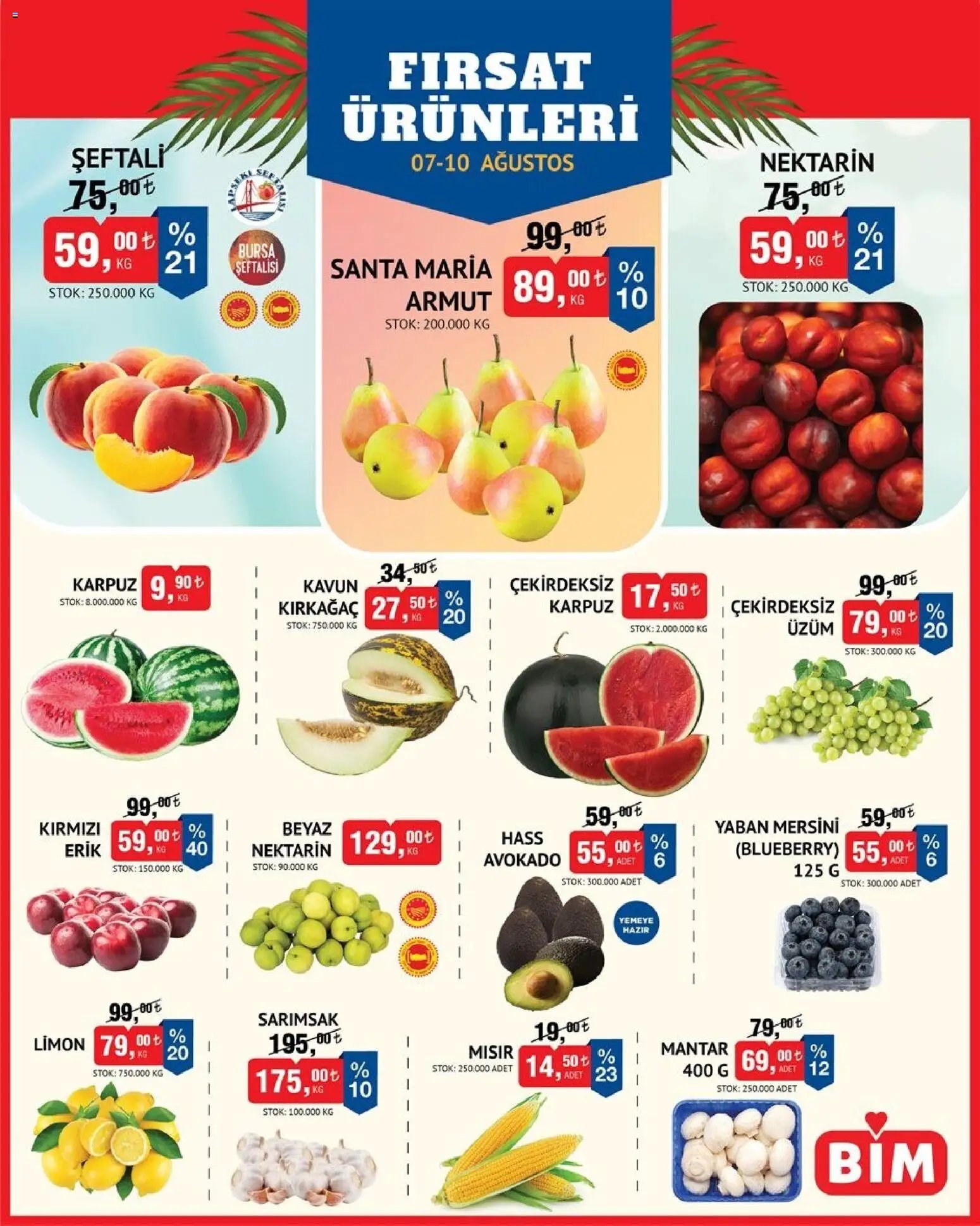 BİM - Meyve Sebze, İndirim