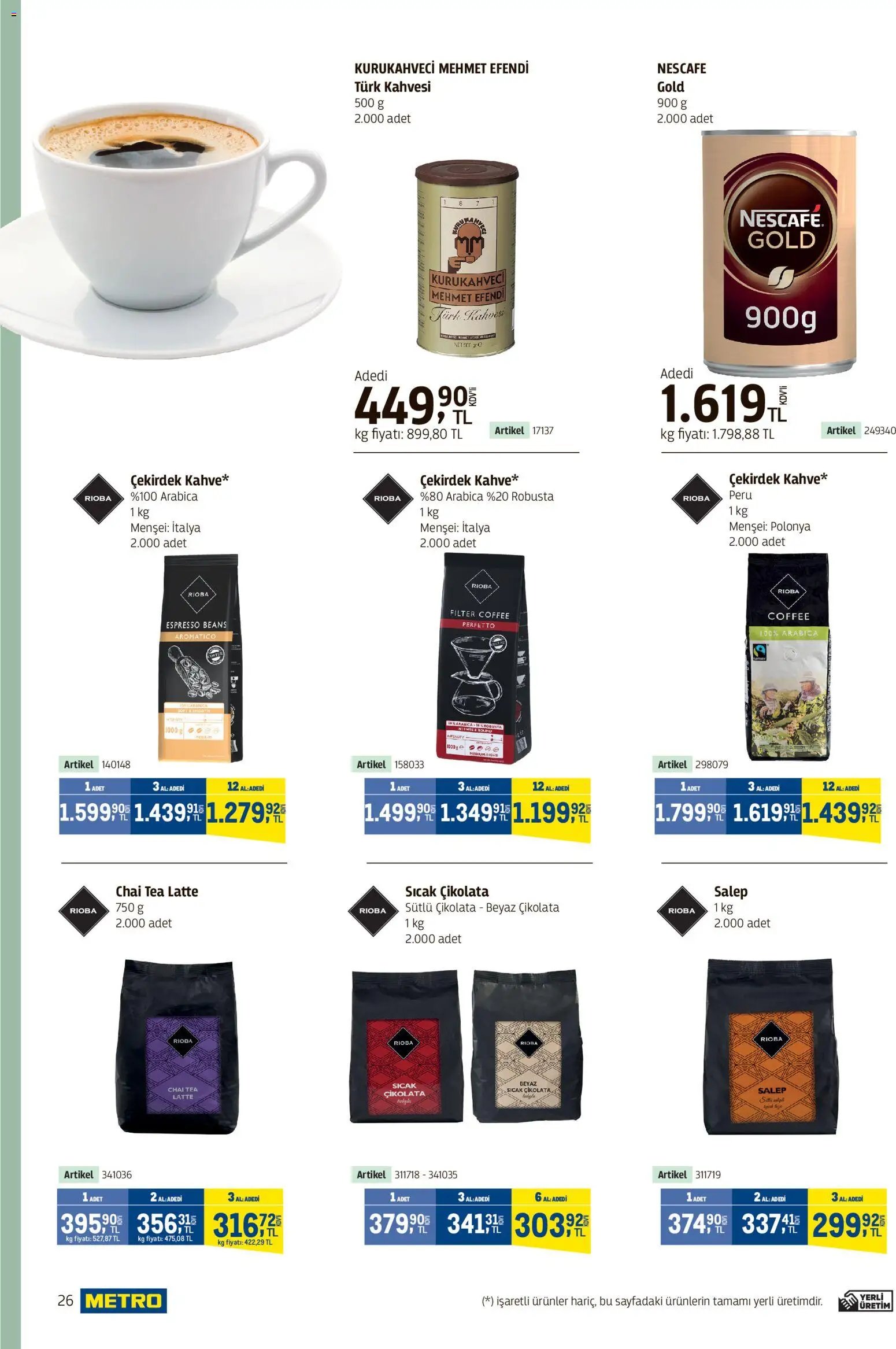 Metro - Kafeler & Pastaneler Kataloğu