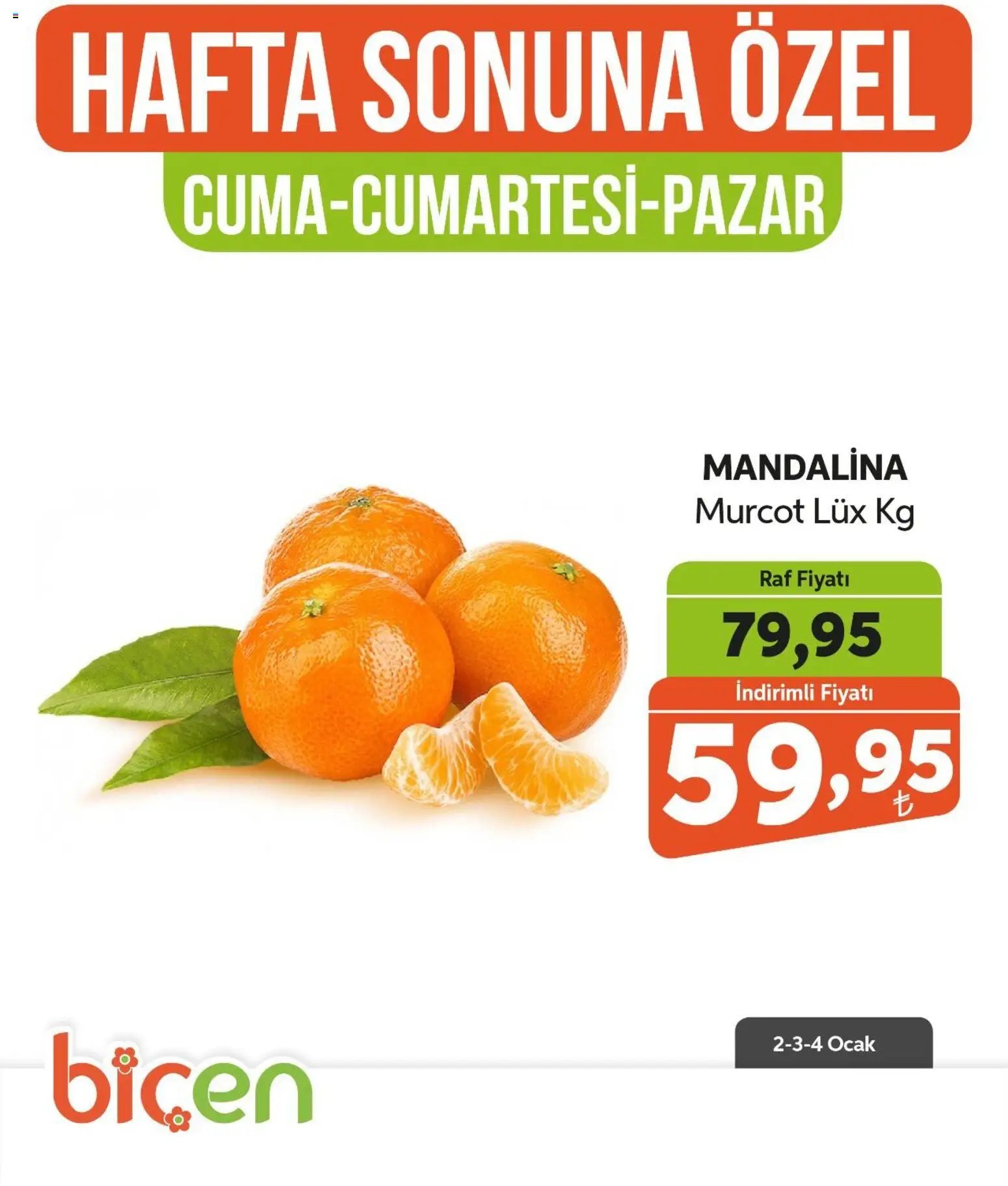Biçen Market Hafta Sonuna Özel - Meyve İndirimi