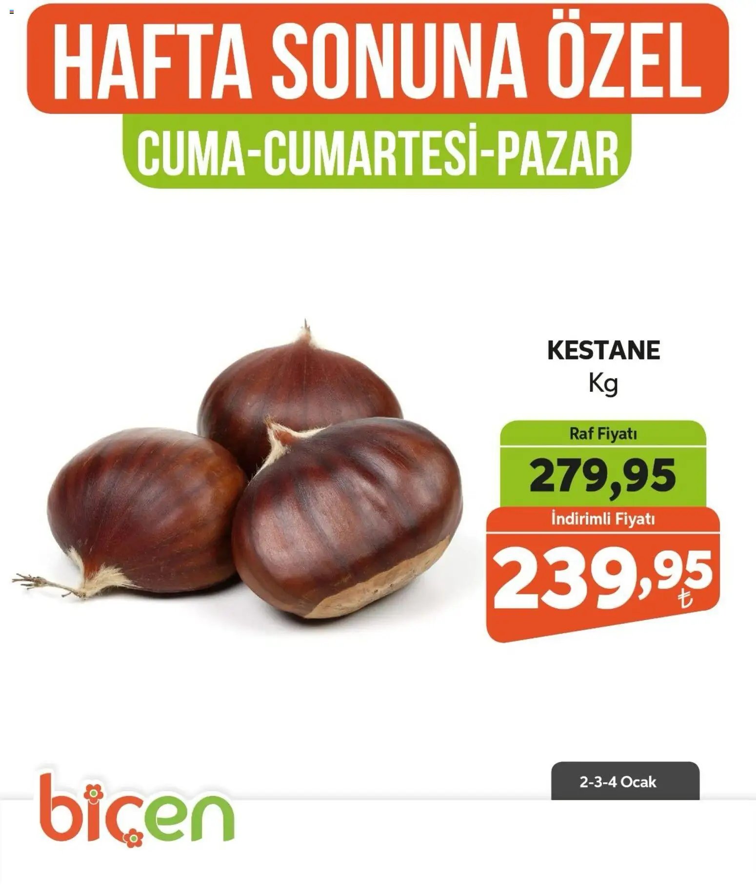 Biçen Market Hafta Sonuna Özel - Meyve İndirimi