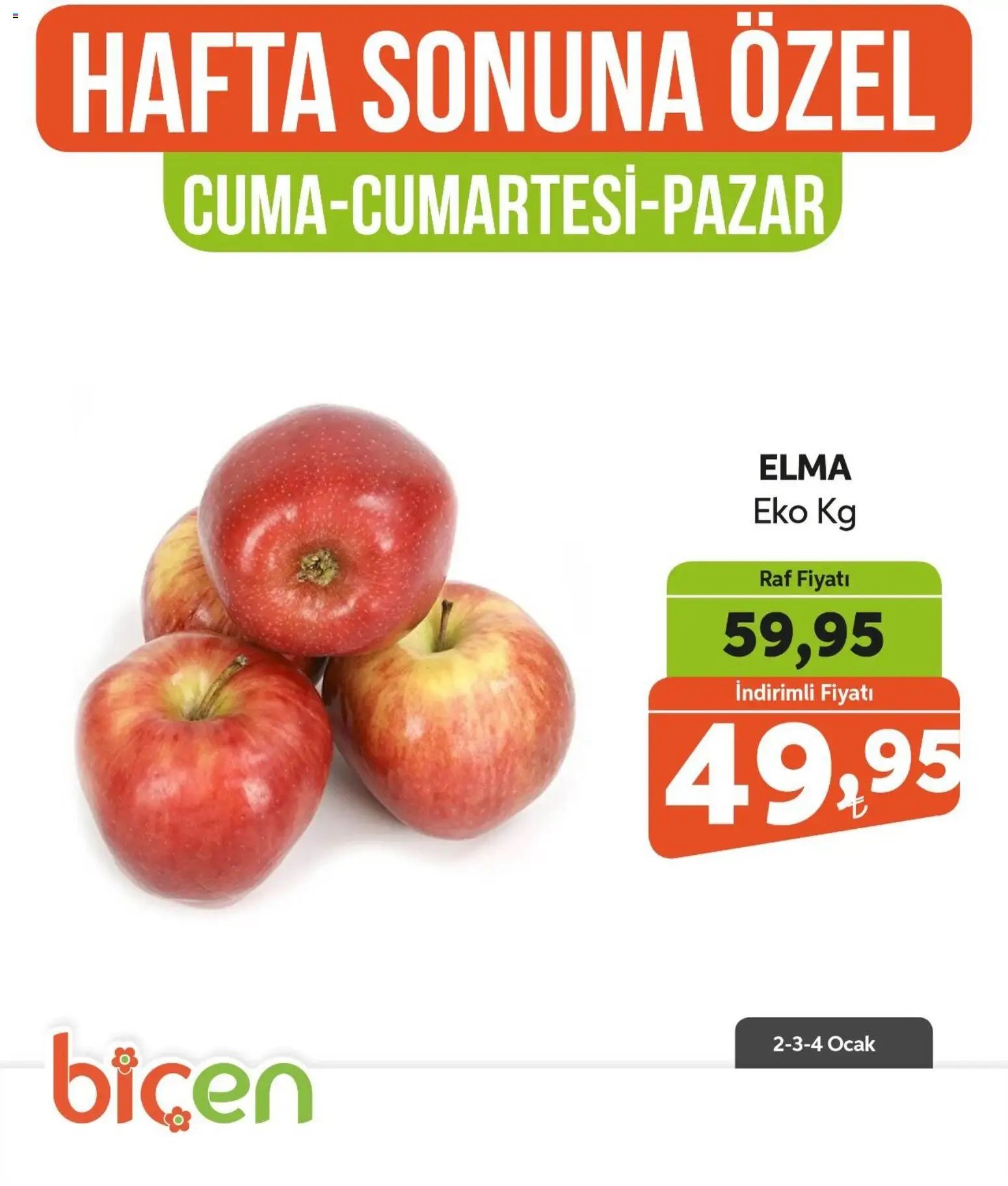 Biçen Market Hafta Sonuna Özel - Meyve İndirimi