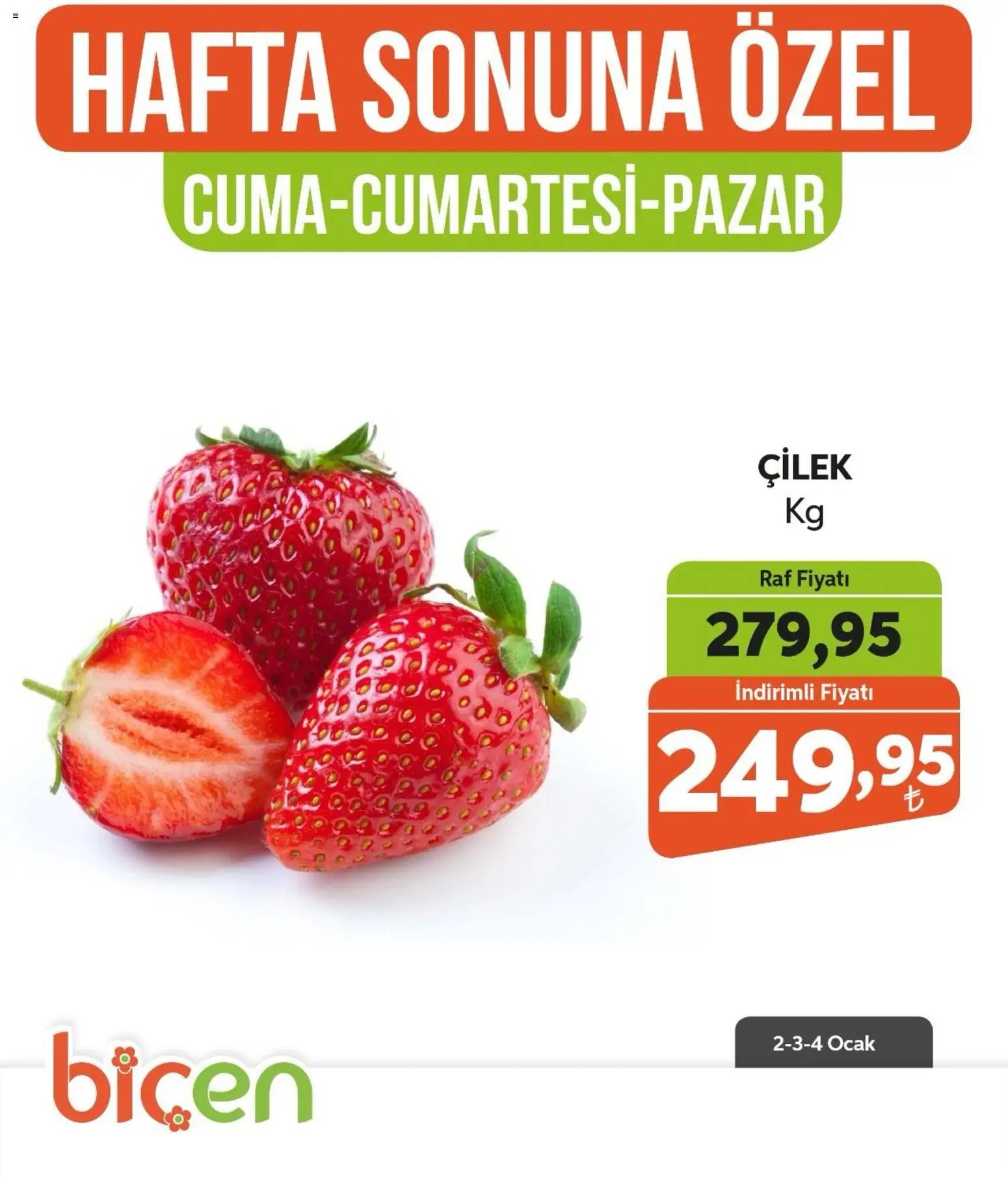Biçen Market Hafta Sonuna Özel - Meyve İndirimi