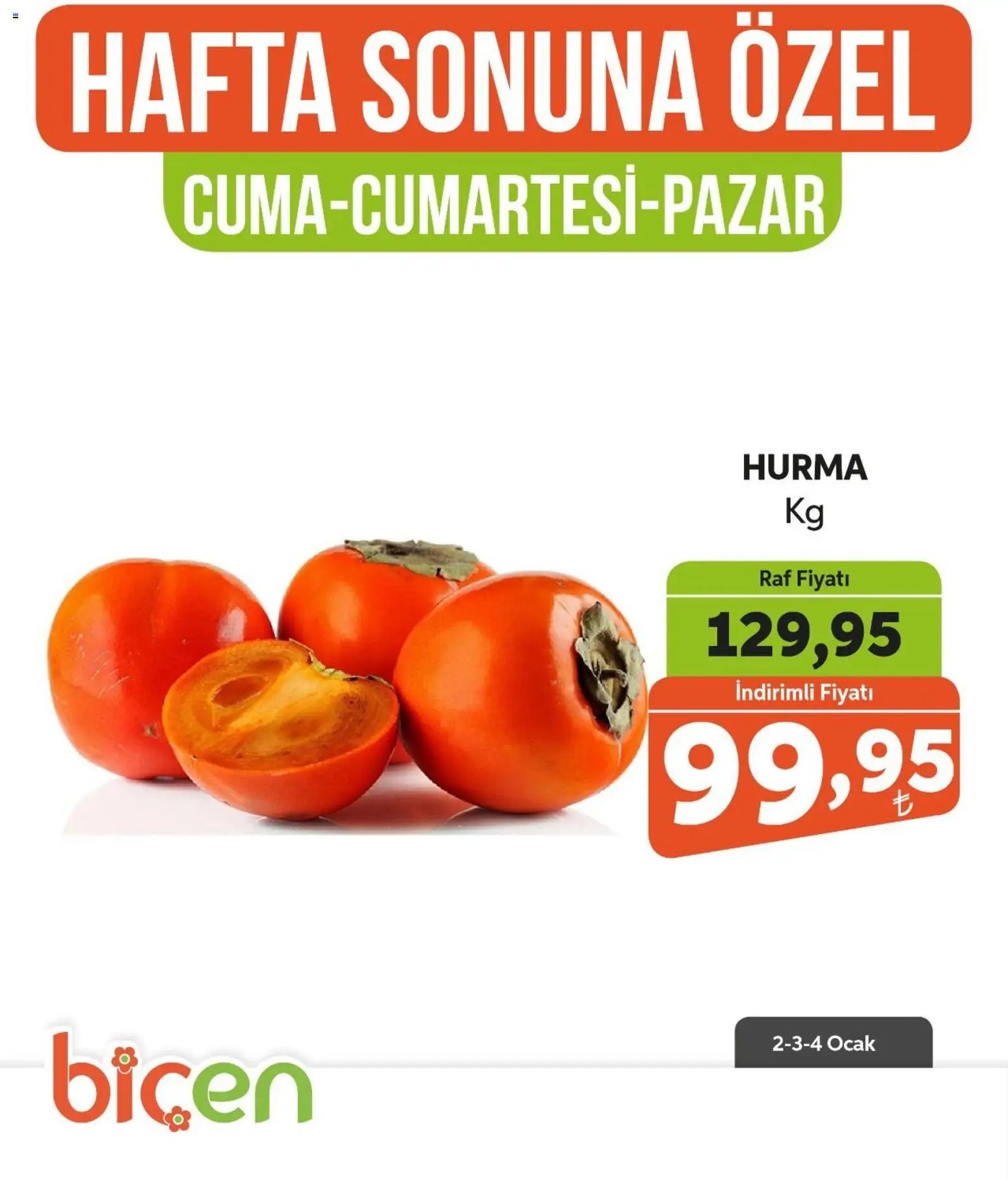 Biçen Market Hafta Sonuna Özel - Meyve İndirimi