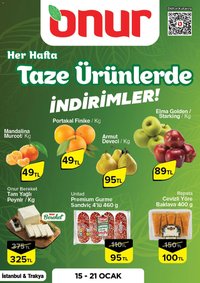 Onur Market Taze Ürünlerde İndirimler - İstanbul & Trakya