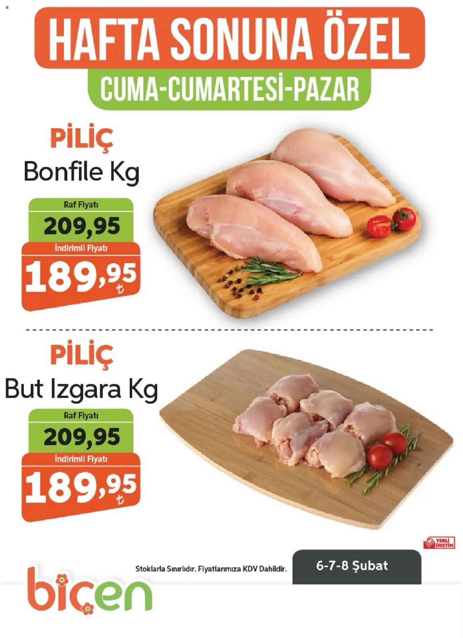 Biçen Market - Hafta Sonuna Özel - Piliç Ürünleri 