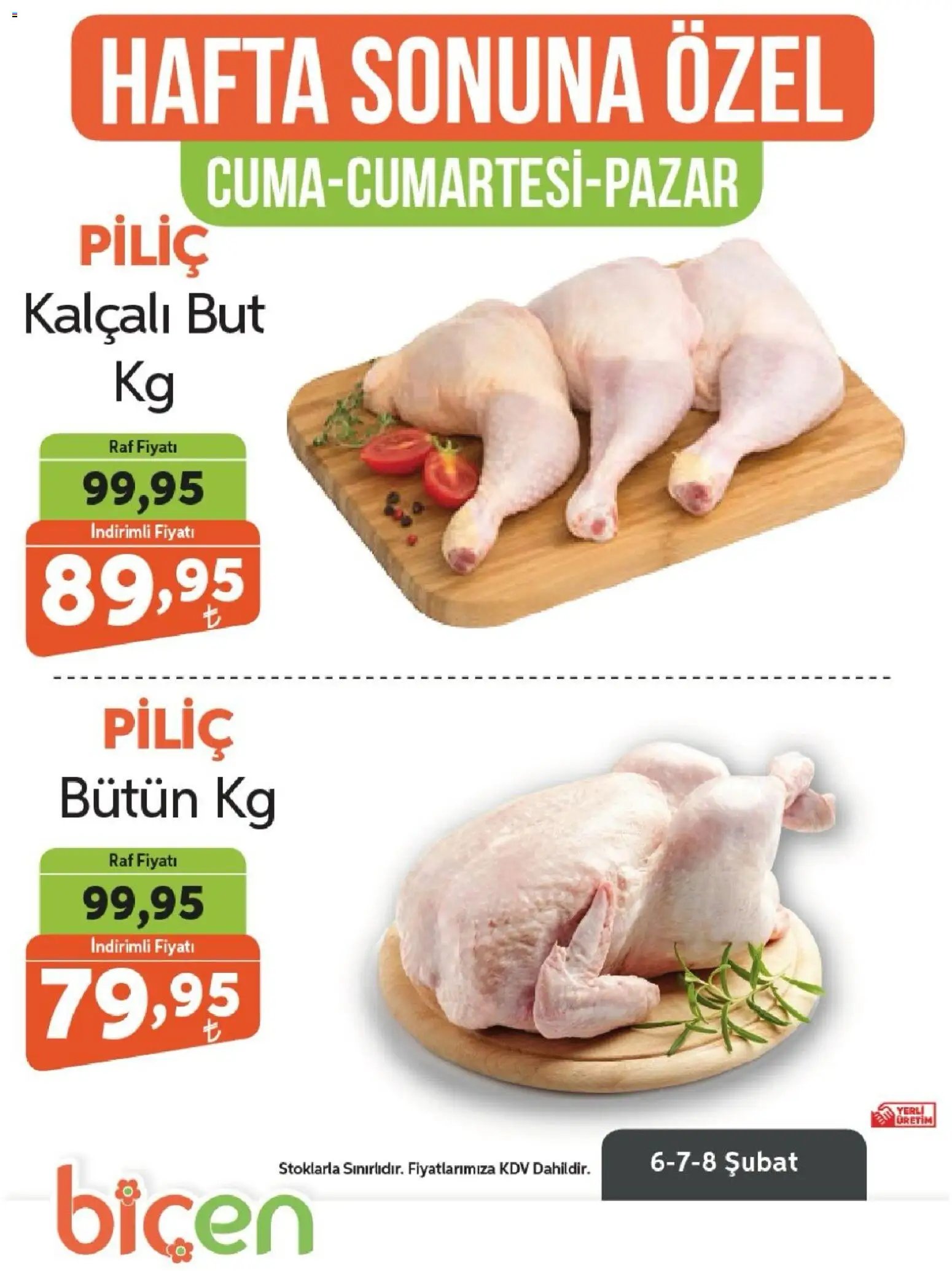 Biçen Market - Hafta Sonuna Özel - Piliç Ürünleri 