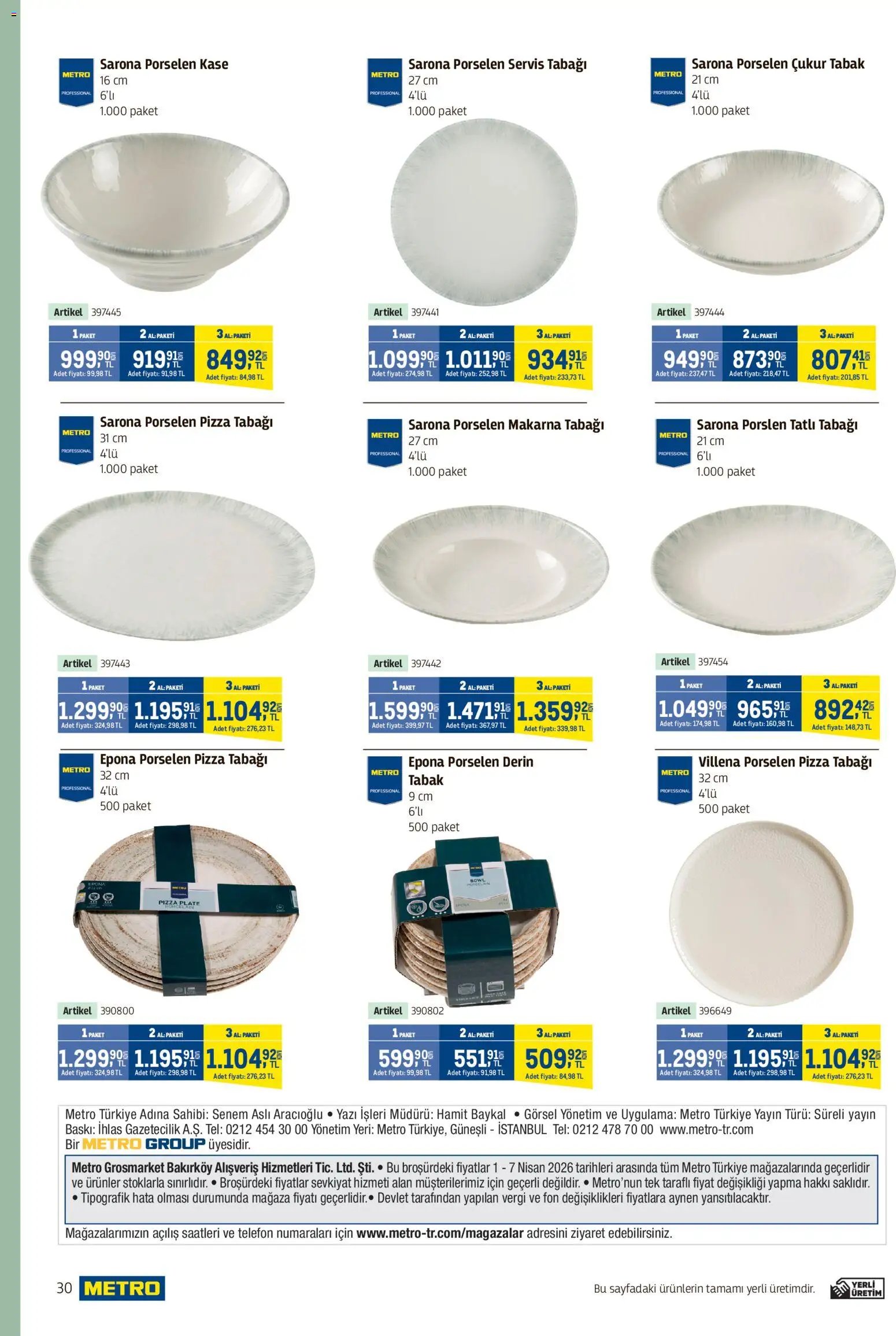 Metro - Kafeler & Pastaneler Kataloğu