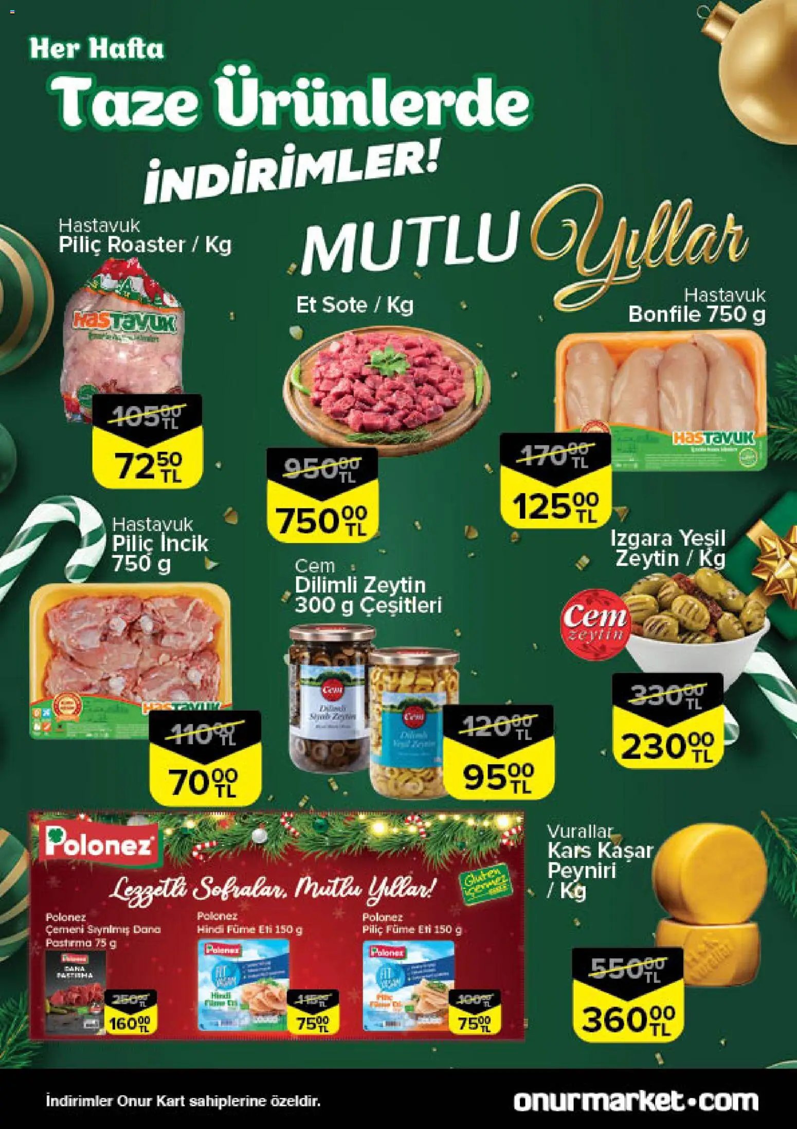 Onur Market Taze Ürünlerde İndirimler - Bursa
