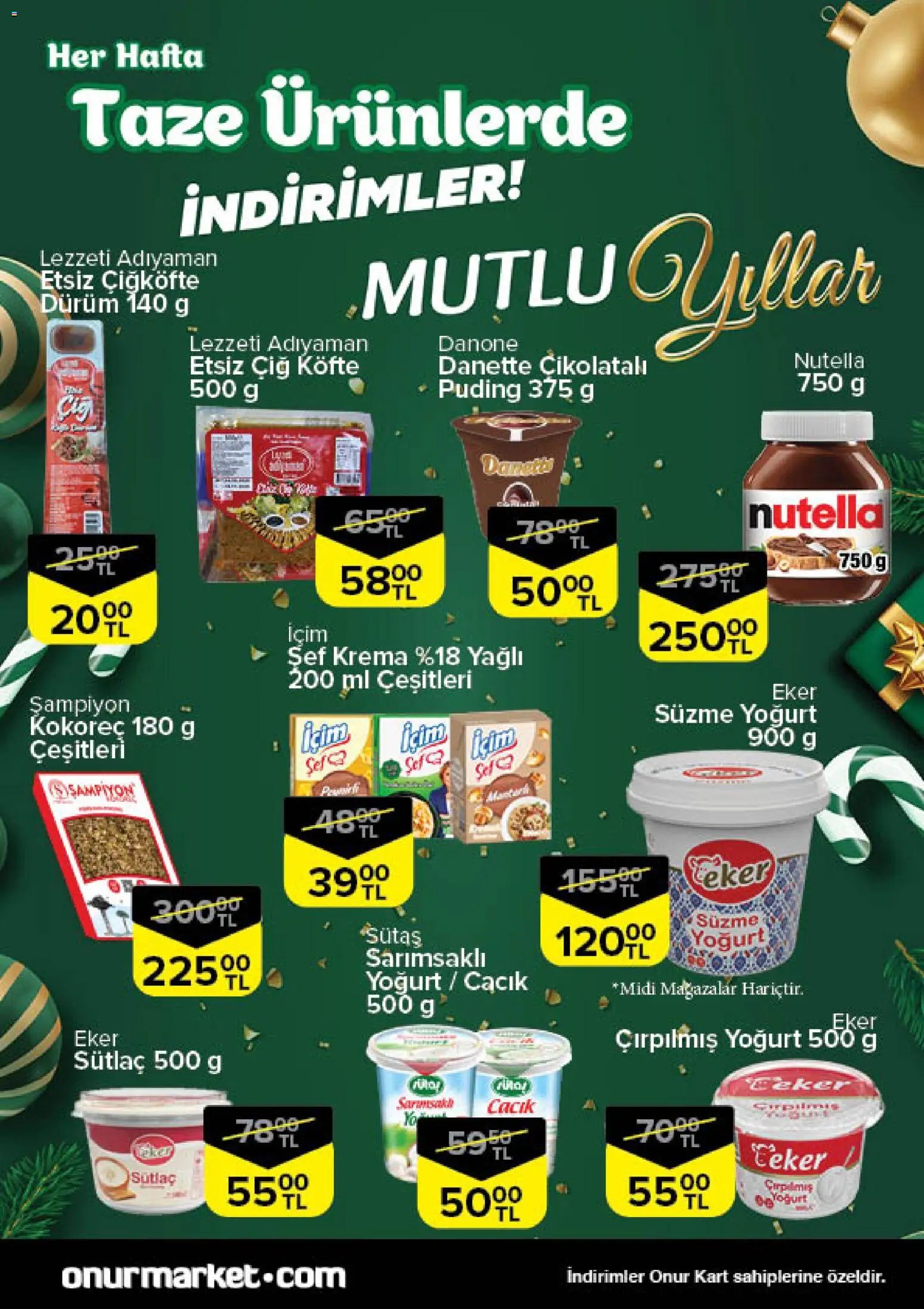 Onur Market Taze Ürünlerde İndirimler - Bursa