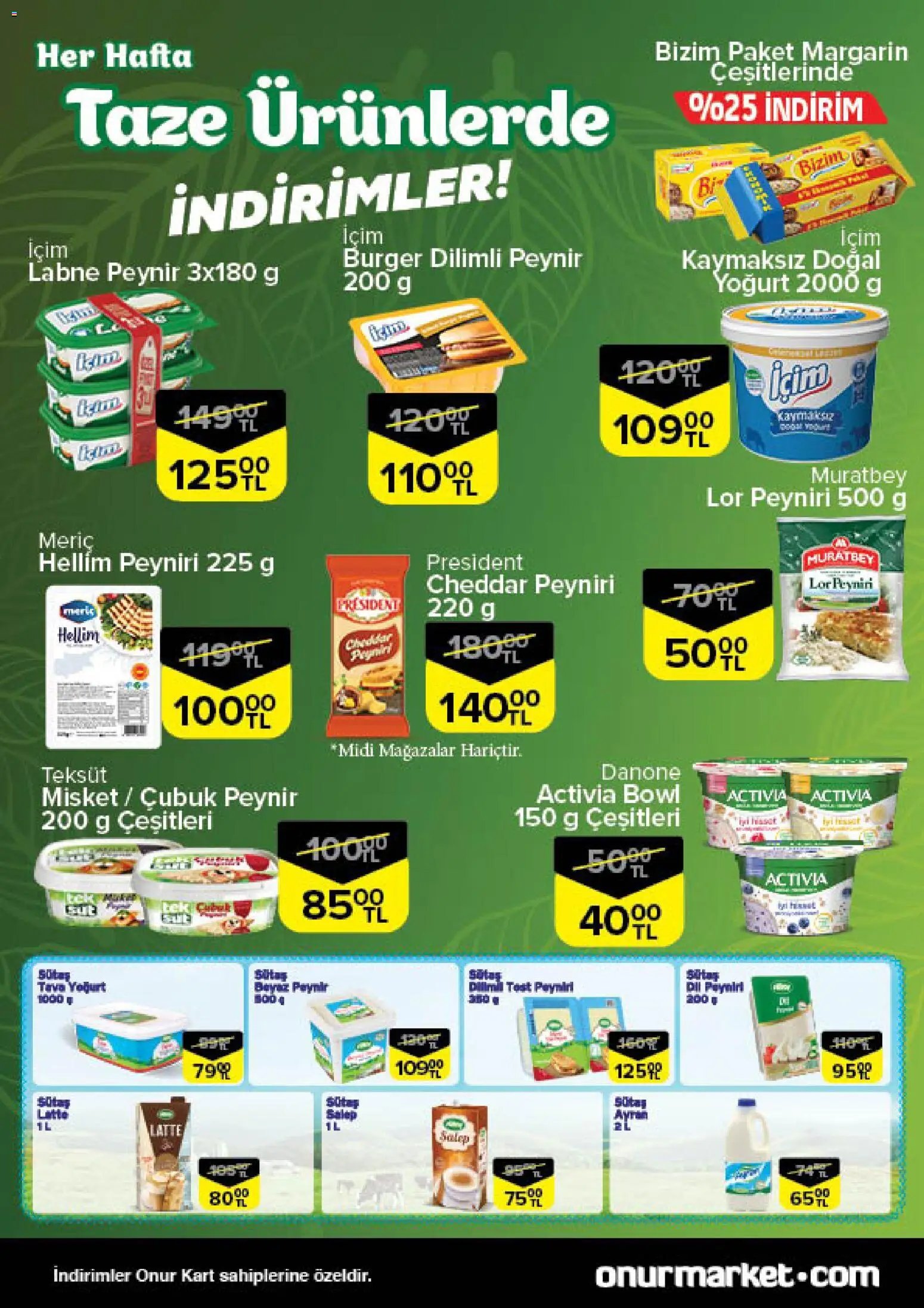 Onur Market Taze Ürünlerde İndirimler - Bursa