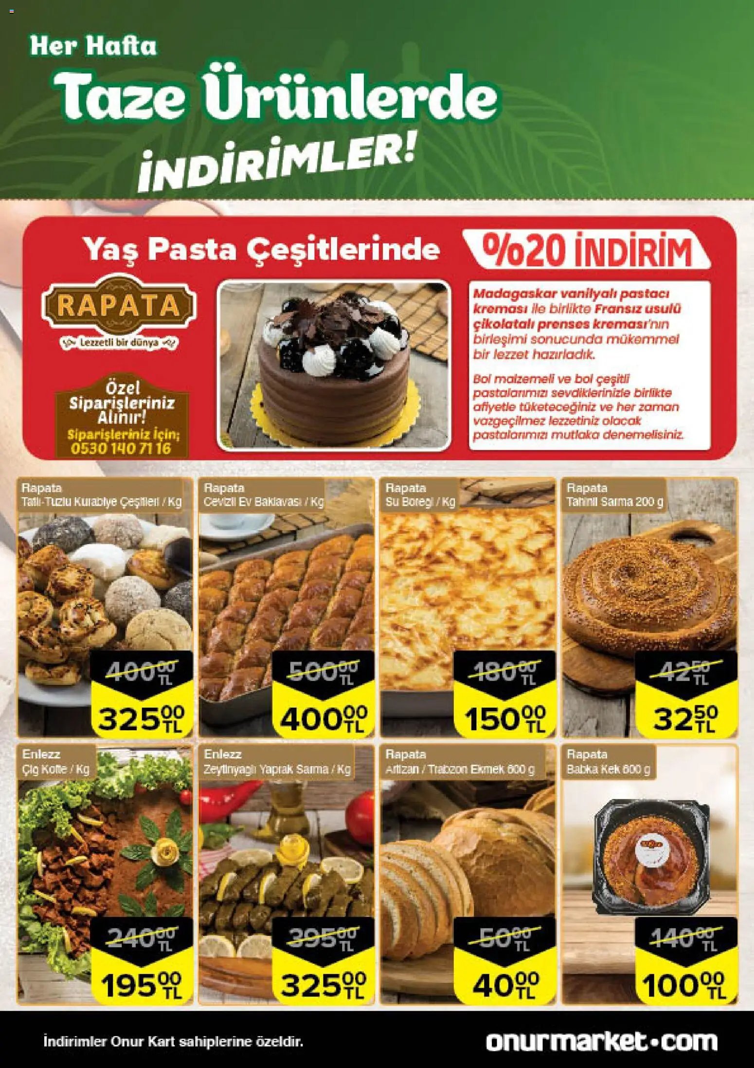 Onur Market Taze Ürünlerde İndirimler - Bursa