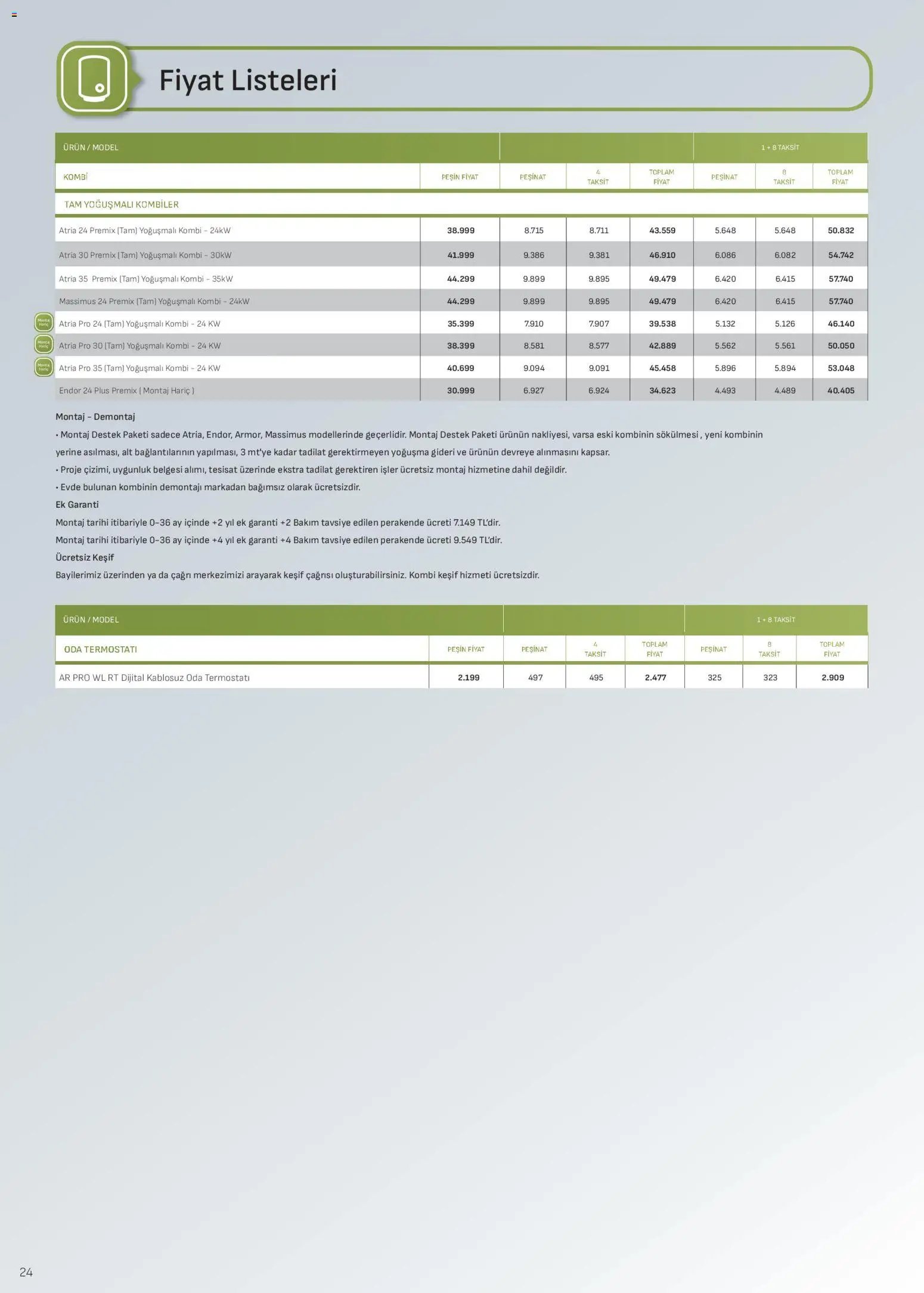 Arçelik İklimlendirme Kataloğu