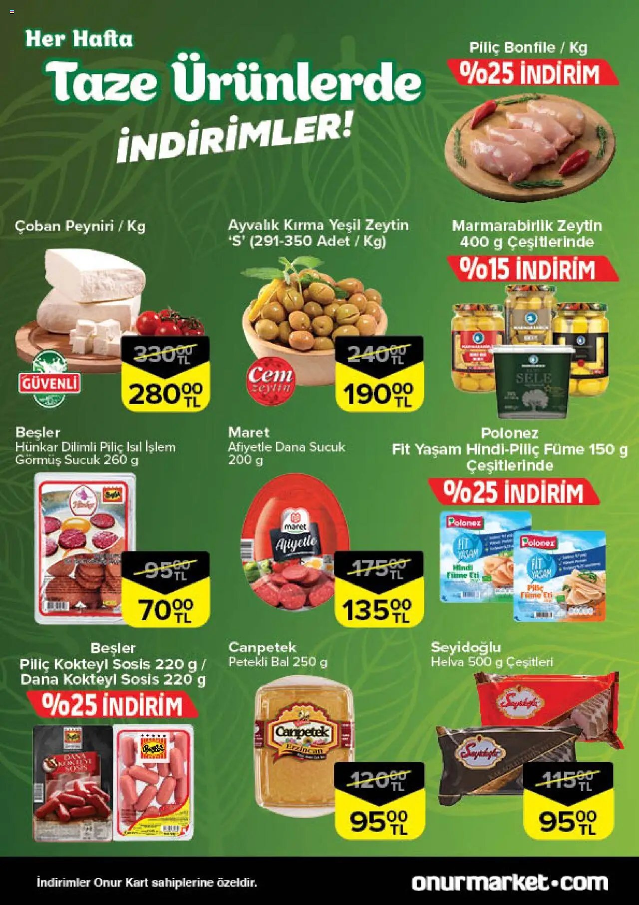 Onur Market Taze Ürünlerde İndirimler - İstanbul